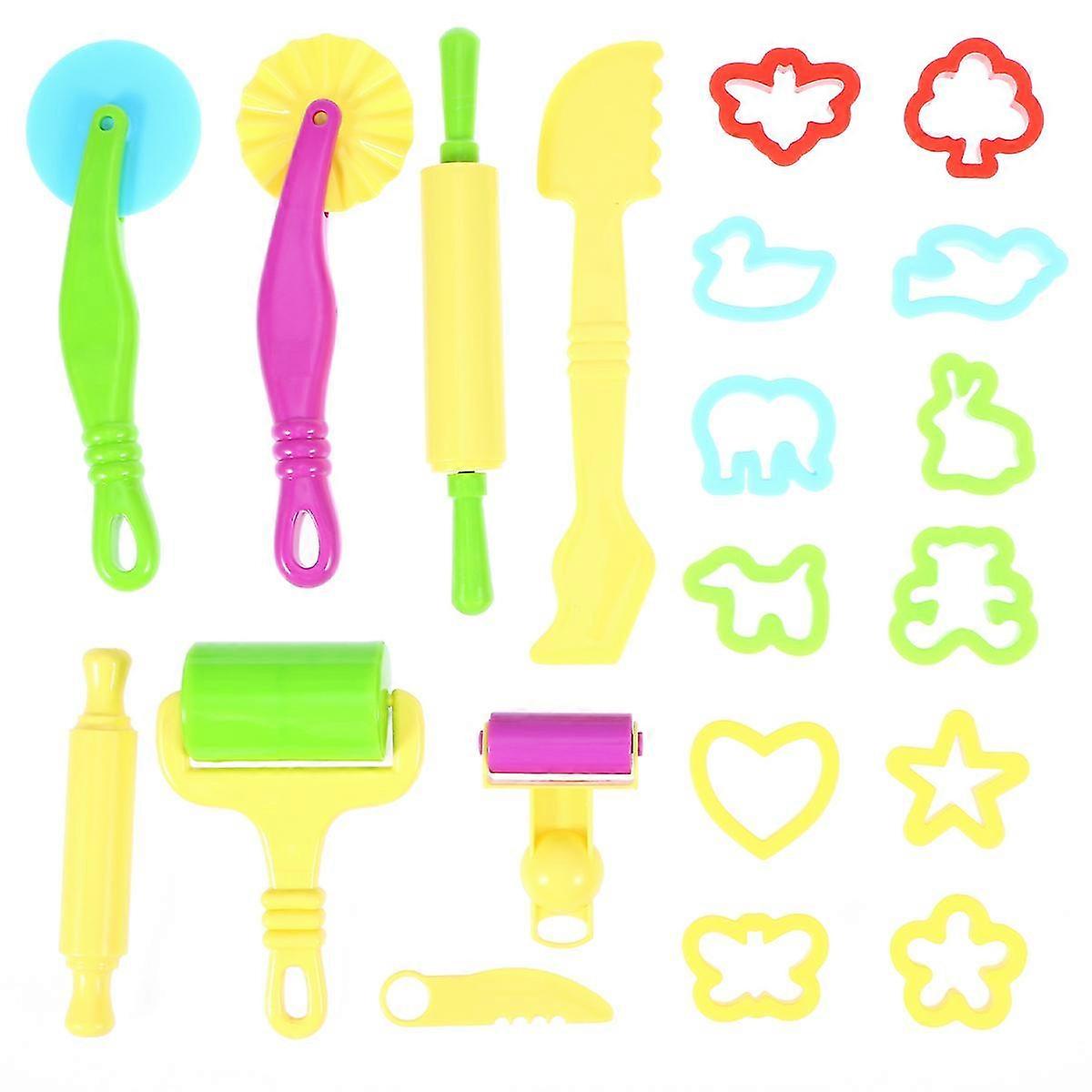 20-Piece Smart Dough Toolkit Featuring Models and Molds in Random Colors