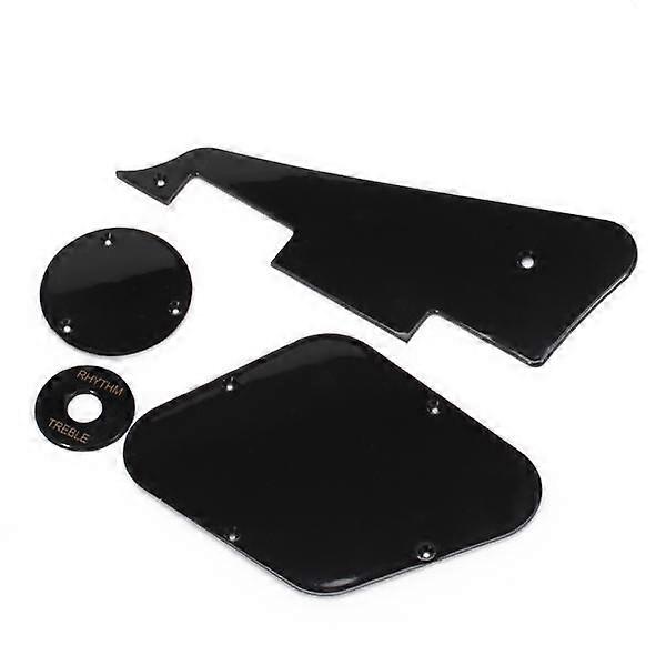 Black High Gloss Scratchplate Cavity Switch Cover Kit for LP Guitar