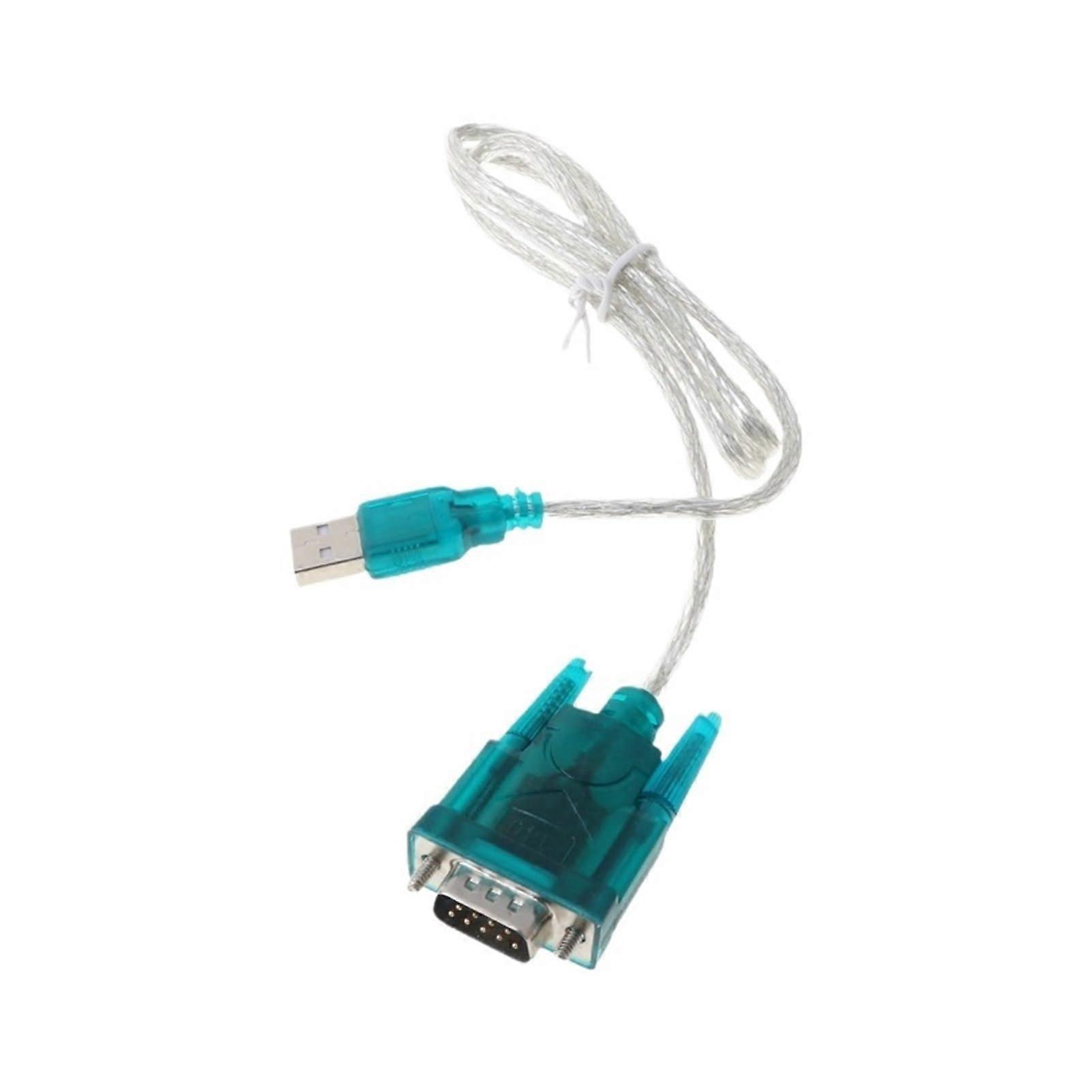 Black USB to RS232 RS-232 DB9 Serial Cable Adapter Converter for PC, Compatible with Windows and Linux Systems