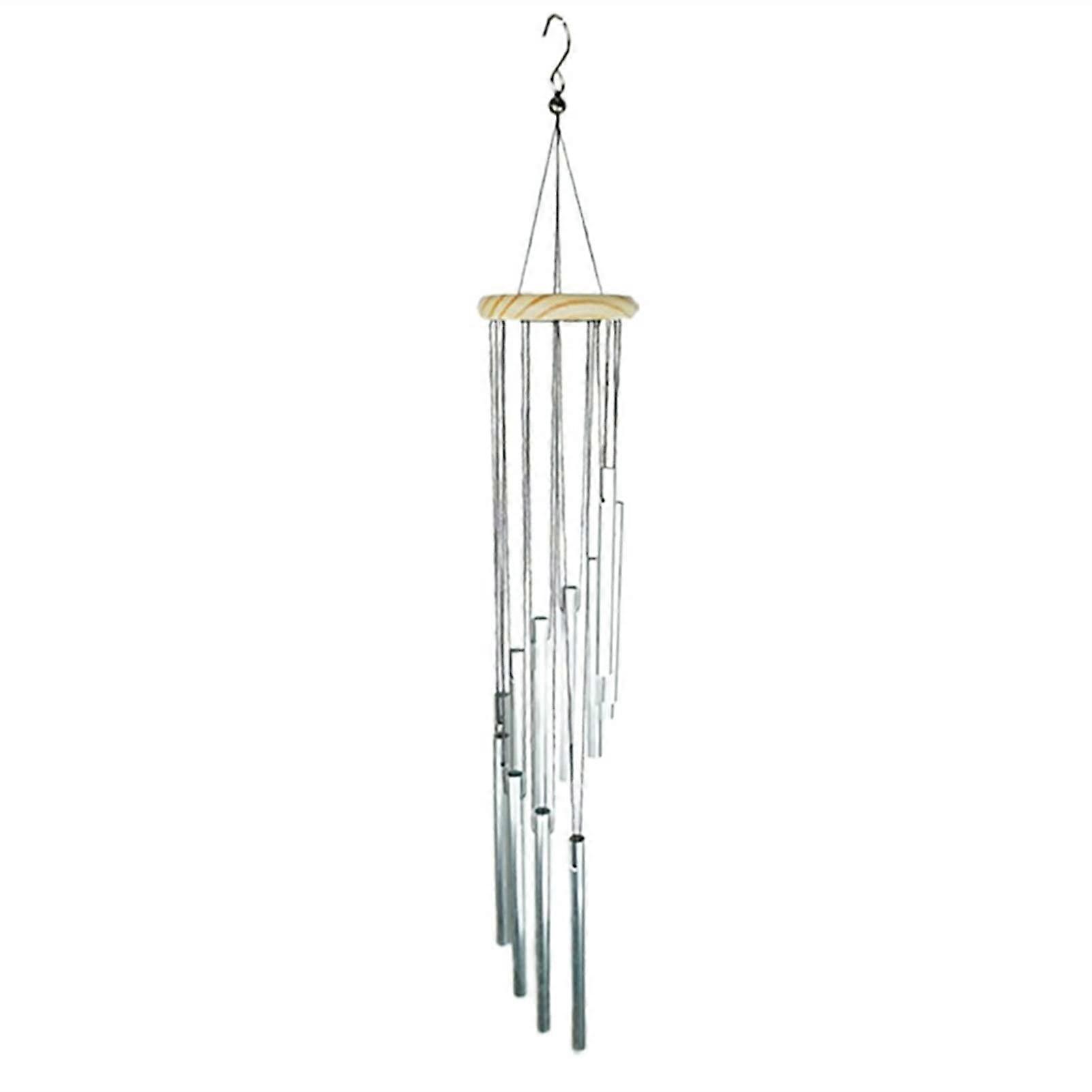 Wind Chimes Solid Wood and Metal Rotating Wind Chimes with Arc Hanger Hook for Home Decor and Gift