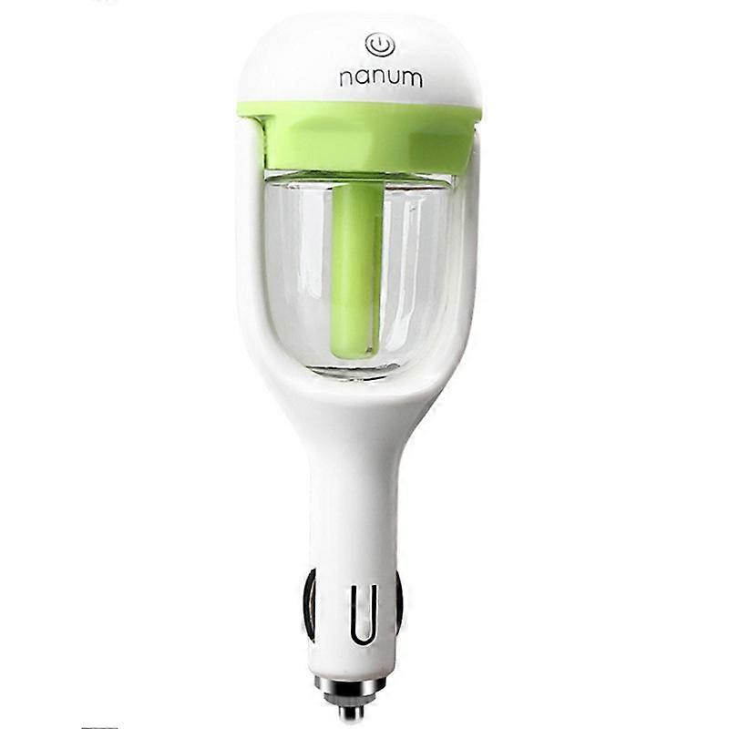 1pc Car Aroma Diffuser Humidifier GREEN - Mini Portable Aroma Diffuser Humidifier Air Diffuser Purifier Air Freshener Auto Parts
