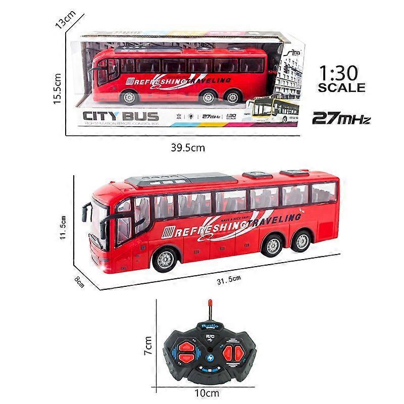 Electric Wireless Remote Control Bus Lighting Simulation Remote Control Car Model Toy for Boy