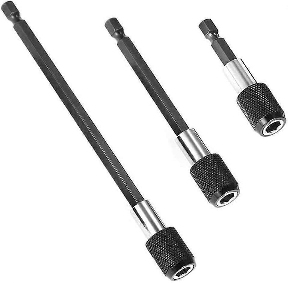 3PCS 6.35mm Hex Shank Magnetic Screwdriver Bit Holder Extension Bar Quick Release Hex Shank Adapter for Screws, Nuts and Any Drill Bit and Hand Screw