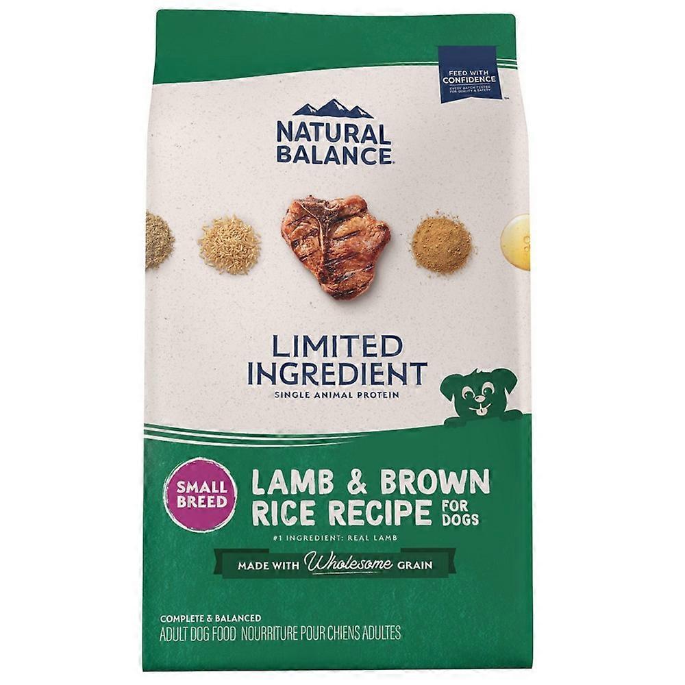 Natural Balance 宠物食品有限成分小型干狗粮,羊肉和糙米,12 磅
