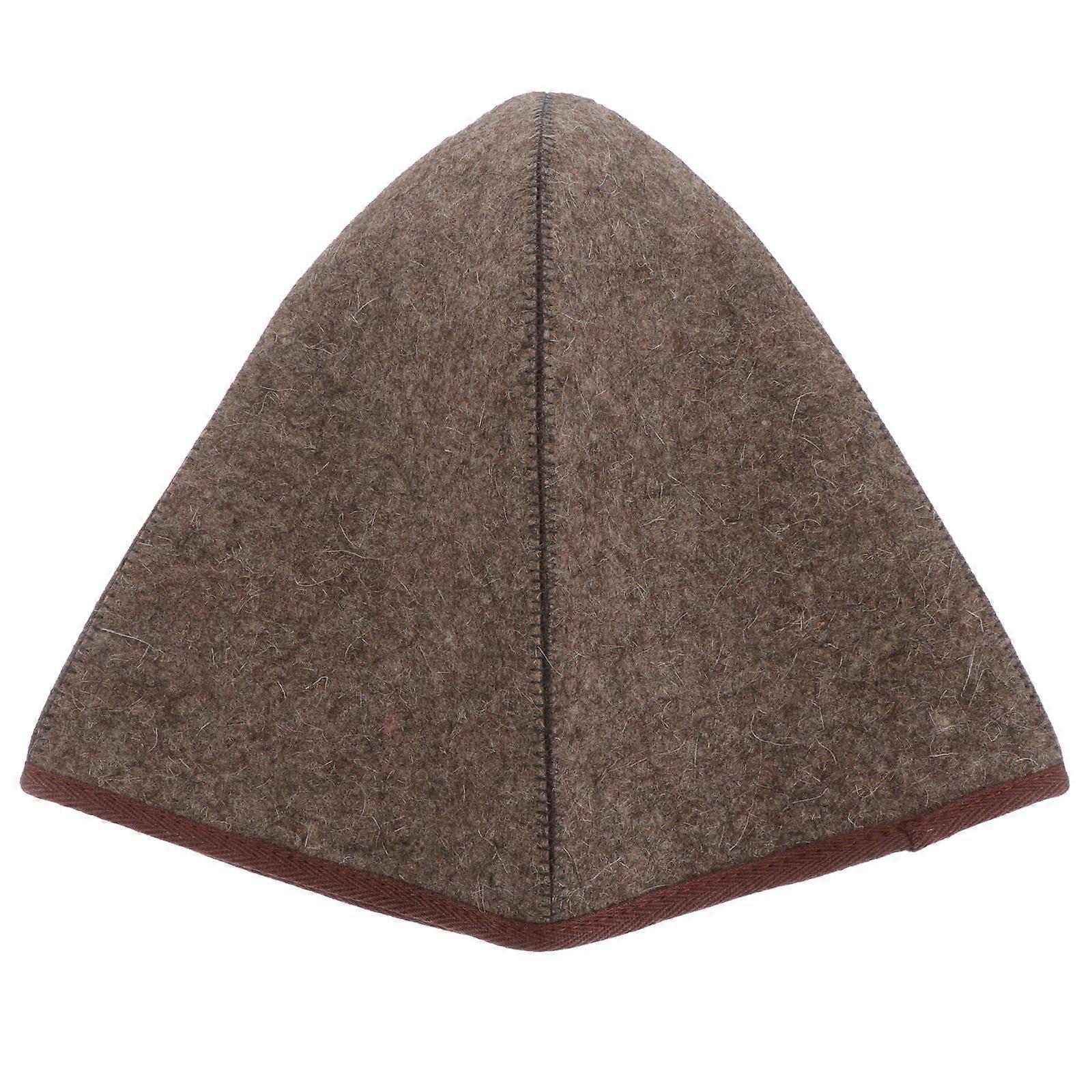 Thickened Sauna Hat Wool Felt Hat Bathing Hat Comfortable Sauna Hat Water Absorption Hat