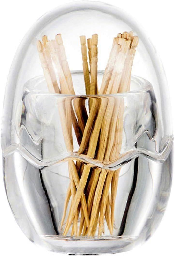 pcs Clear Acrylic Toothpick Dispenser with Egg Shaped Lid