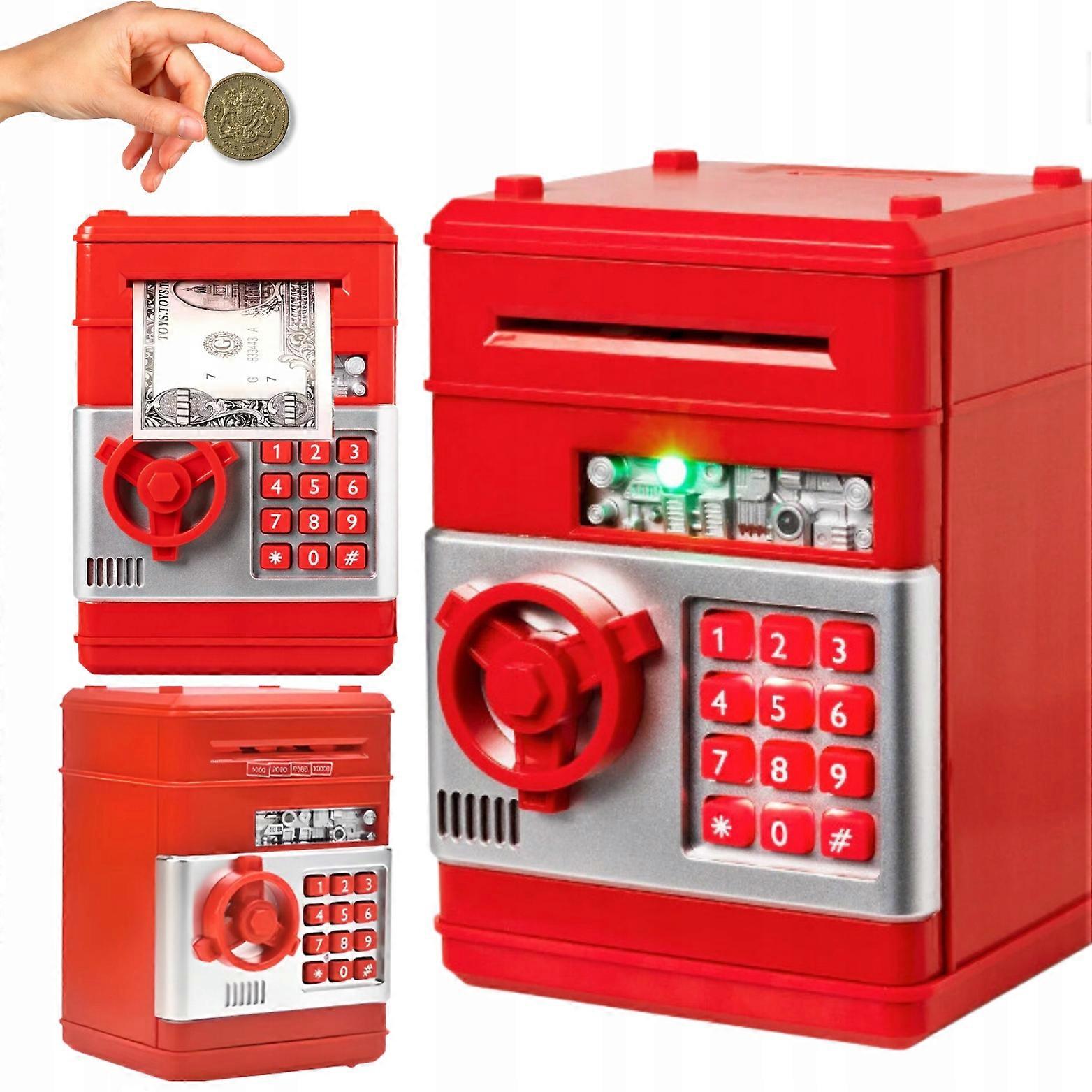 Safe, Electric Piggy Bank, Atm, Money, Banknotes, Coins, Password, Code