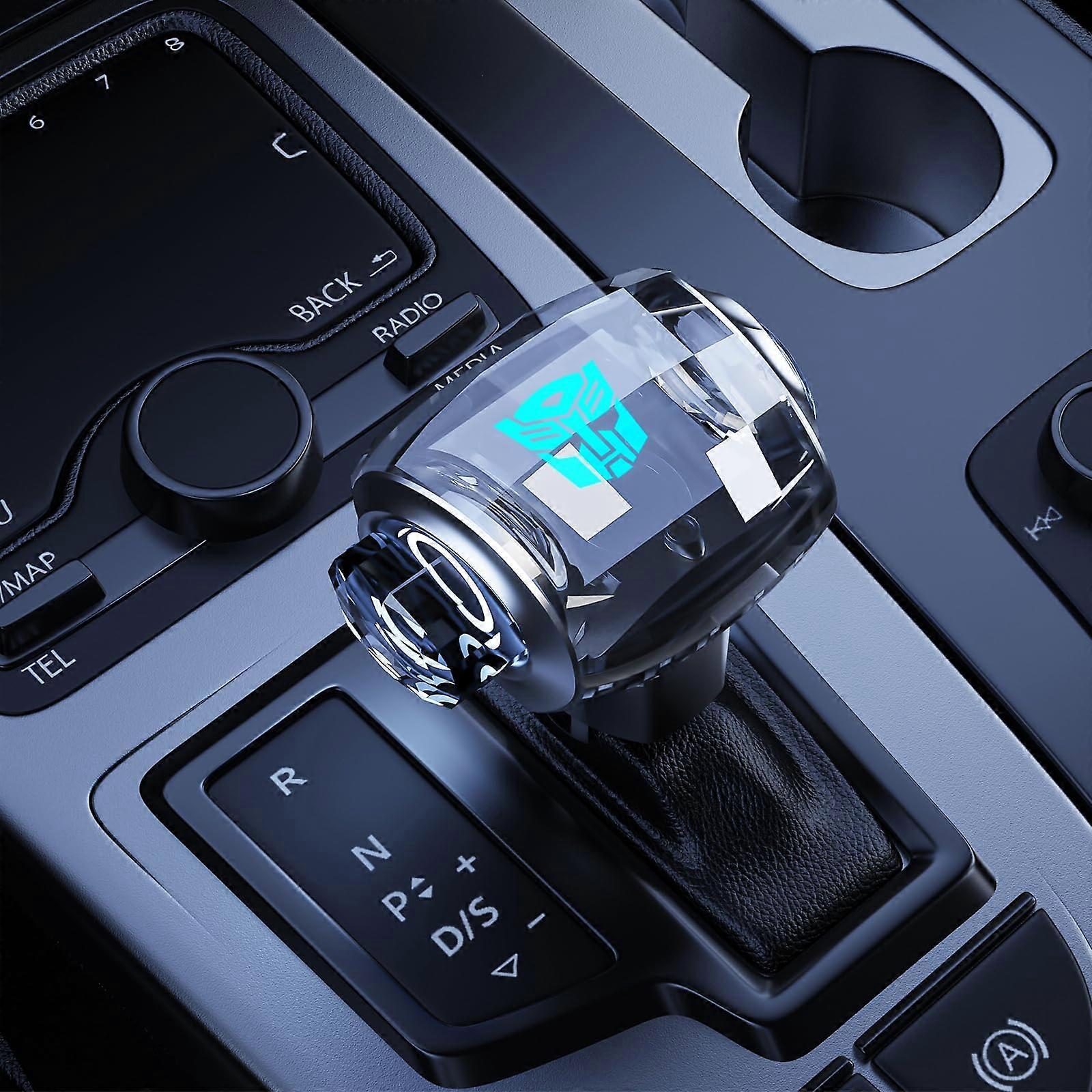 Touch Activated Color changing LED Crystal Automatic Shift Knob with Lock Button For Automatic Gear Shift Knobs with button Shifter head universal