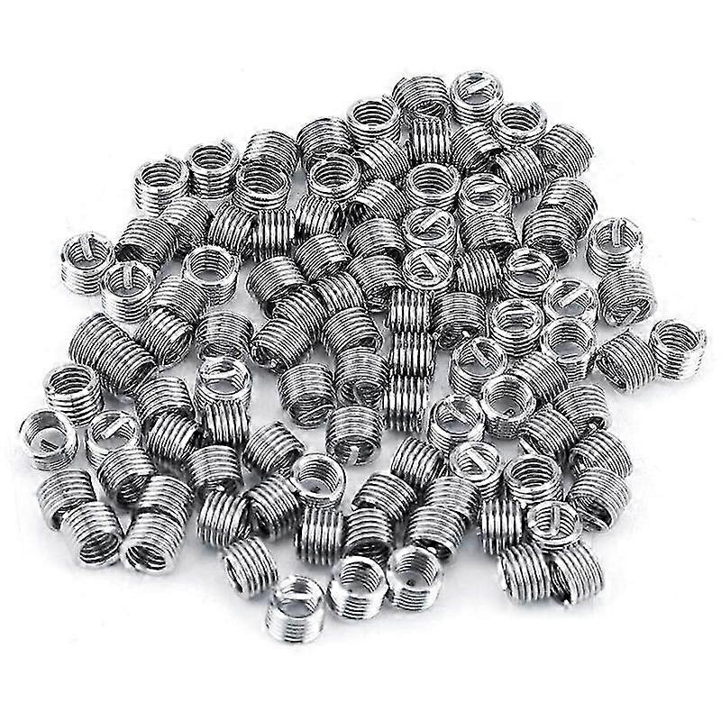 100Pcs Wire Insert Thread, Heli Coil Thread Repair Stainless Steel SS304 Thread Insert Coiled Wire