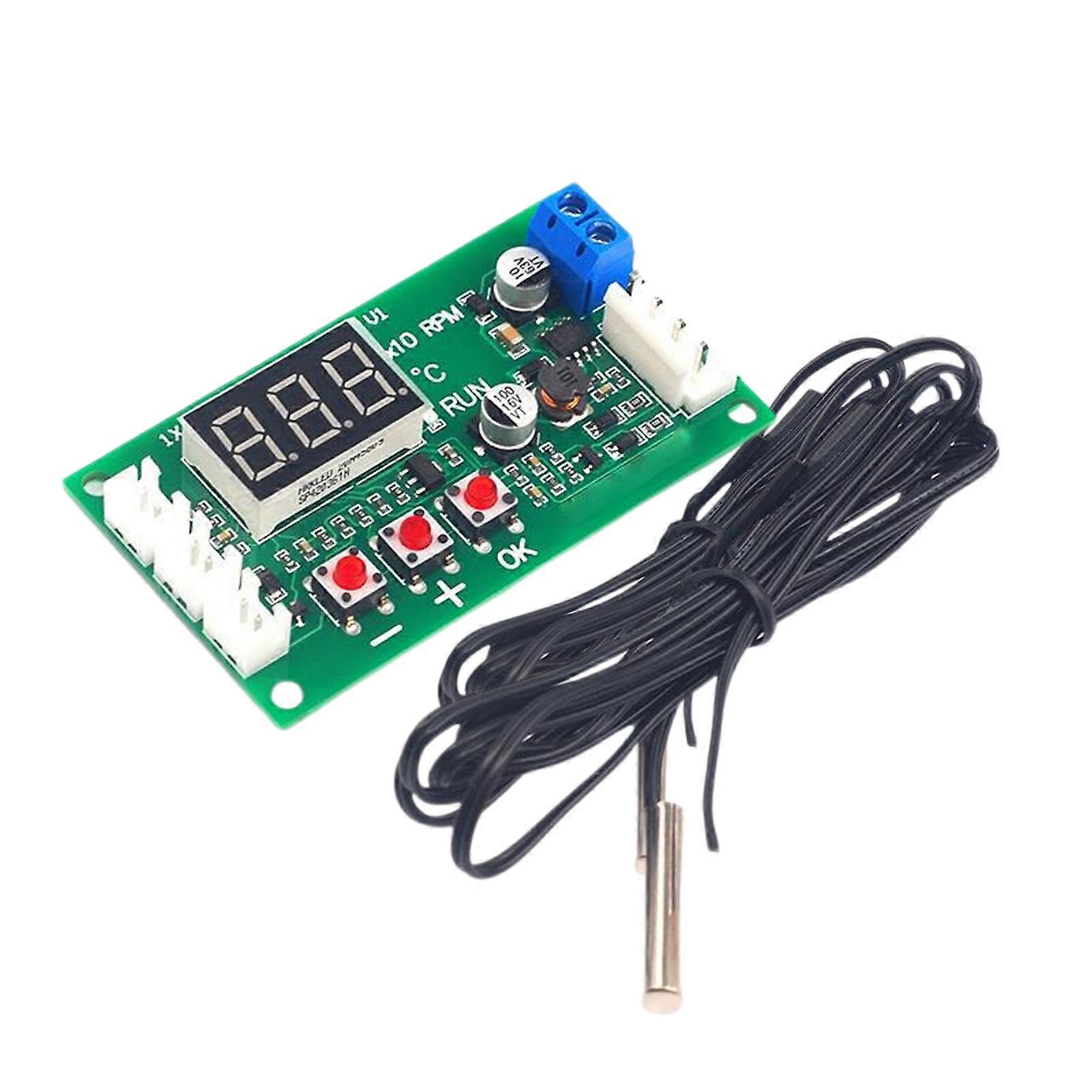 Electronic Temperature Control Module Fan Temperature Controller with Low Temperature Shutdown Feature for 4 Wire fan