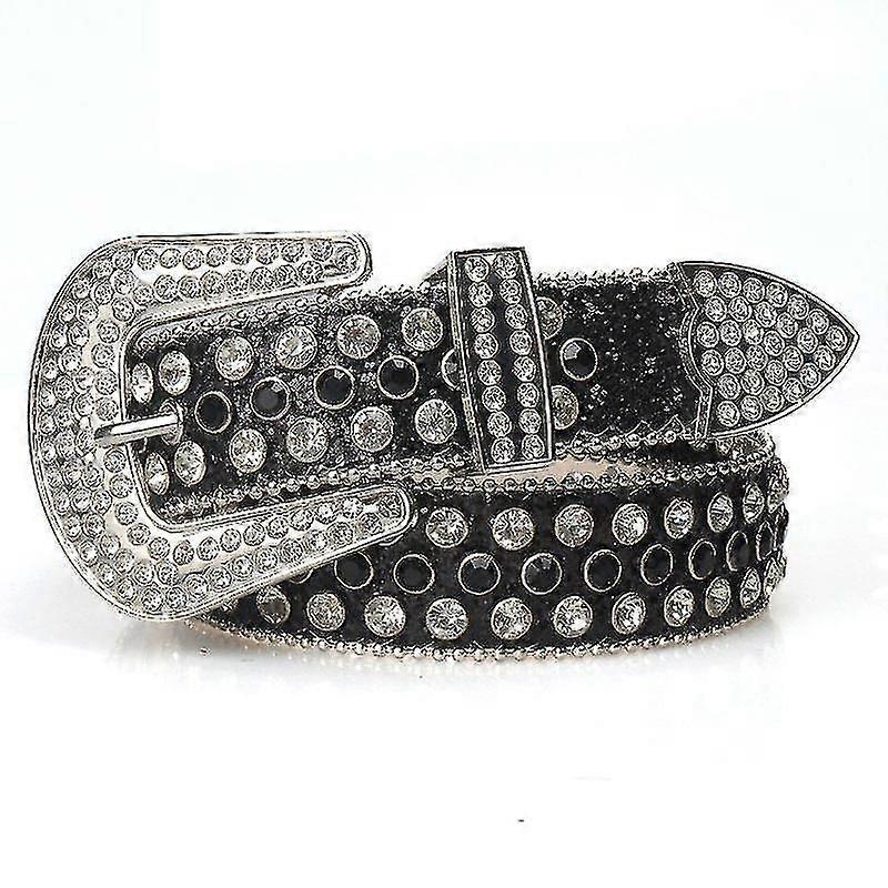 Kadın Erkek Lüks Marka Elmas Tasarımcı Kemer Jeans Kovboy Kovboy Batı için Rhinestone Kemer