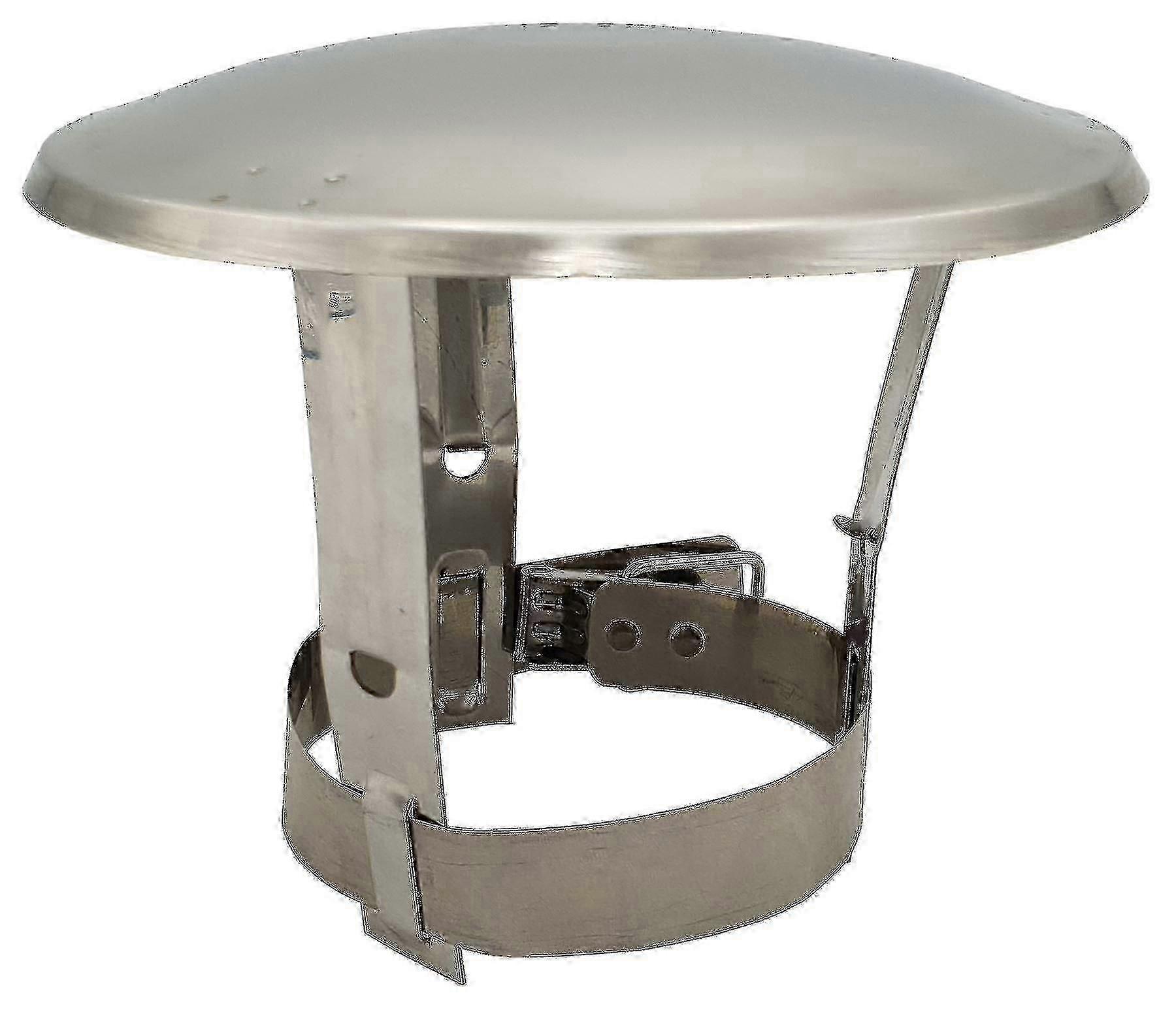 ​Stainless Steel Chimney Flue Rain Cap - Universal 60-250mm Pipe Ending Protector, Tool-Free Installation (Pizza Box Design)​​