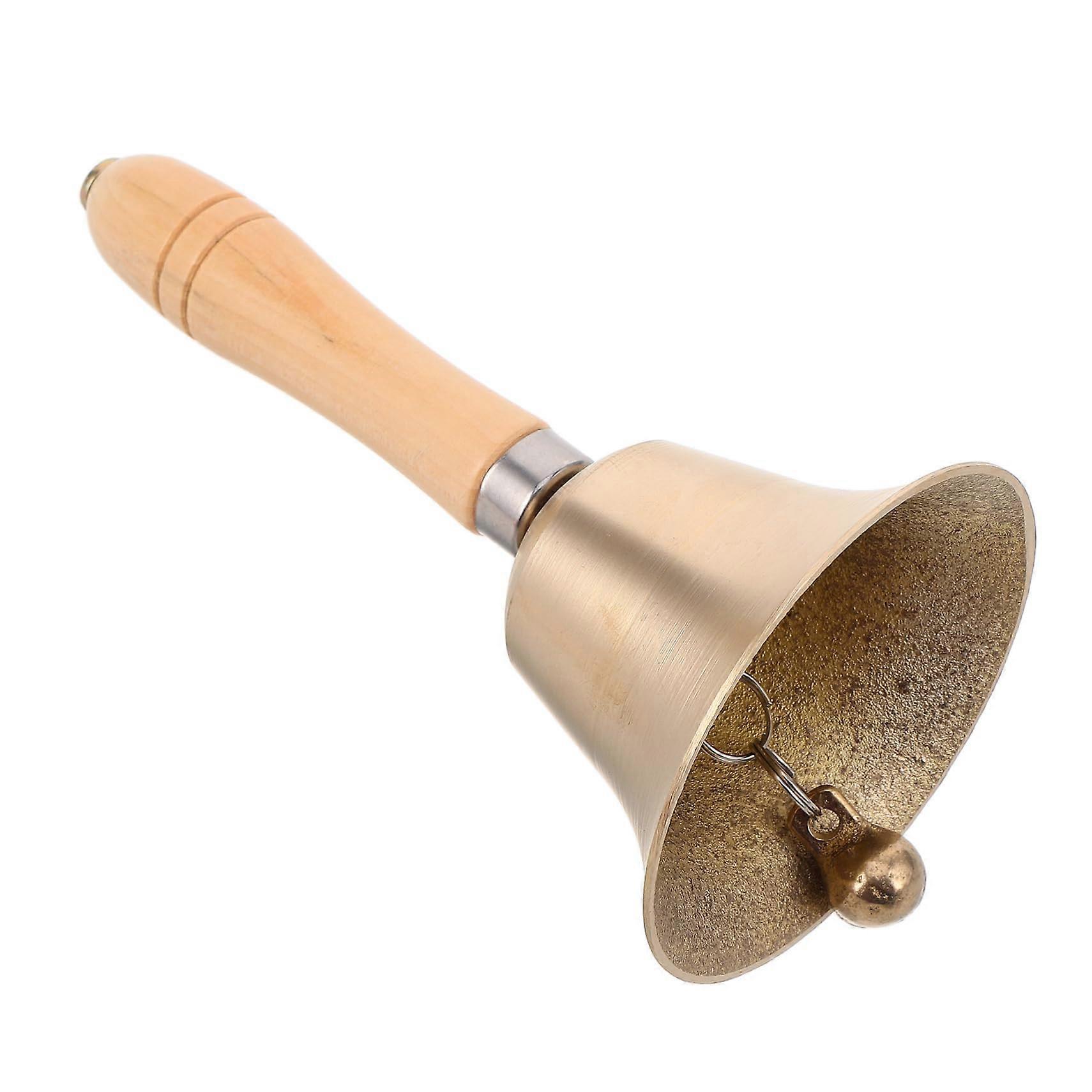 Ergonomic Handle Design Hand Bell for Christmas Parties, Restaurant Service, and Event Calling - Durable Metal Construction
