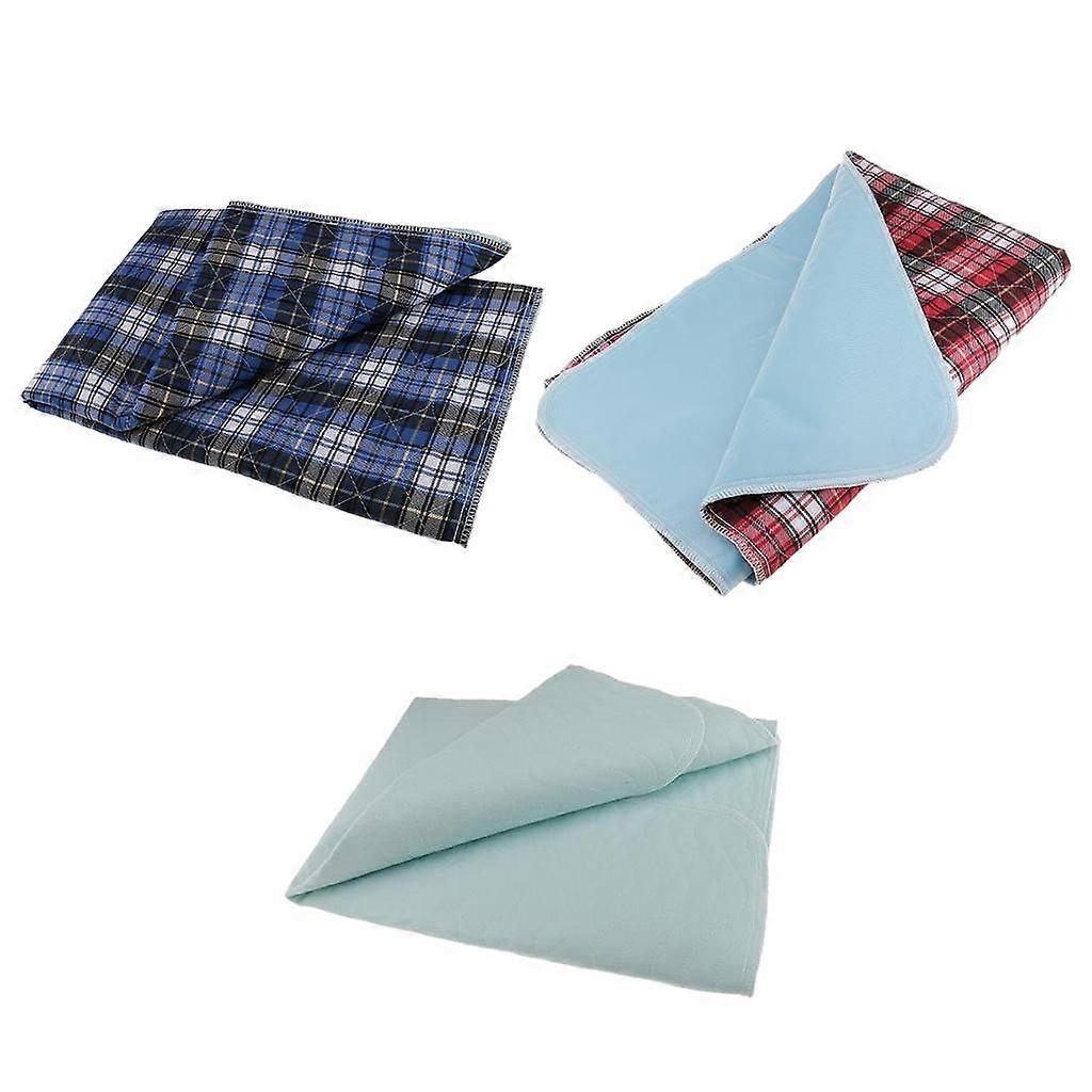 3 Colors/Set Premium Absorbent Waterproof Bed Pad Washable Incontinence for