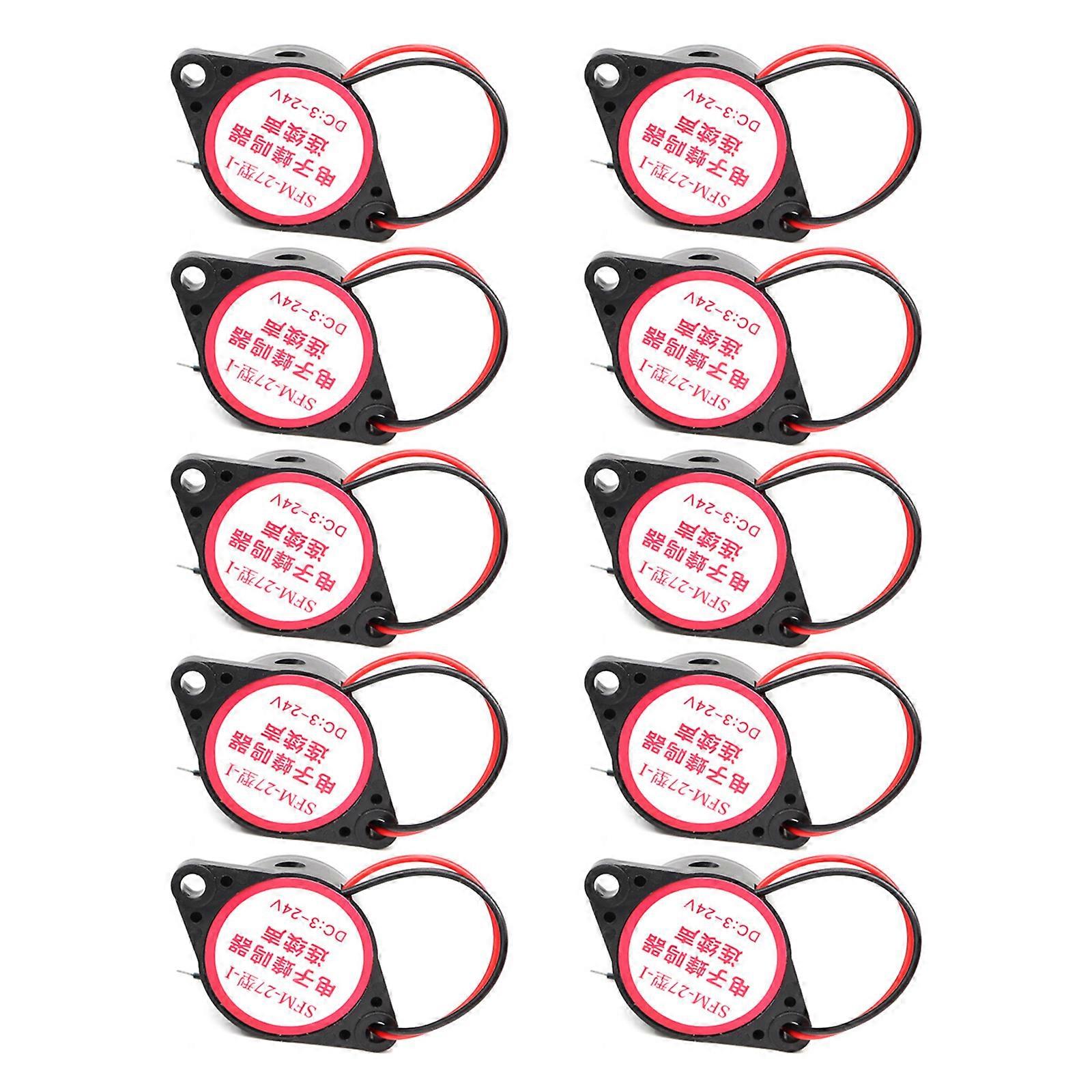 10Pcs SFM-27 πιεζοηλεκτρικές συσκευές ήχου σειρήνων DC3~24V συναγερμών ντεσιμπέλ για τα εκπαιδευτικά κυκλώματα και τα πειράματα