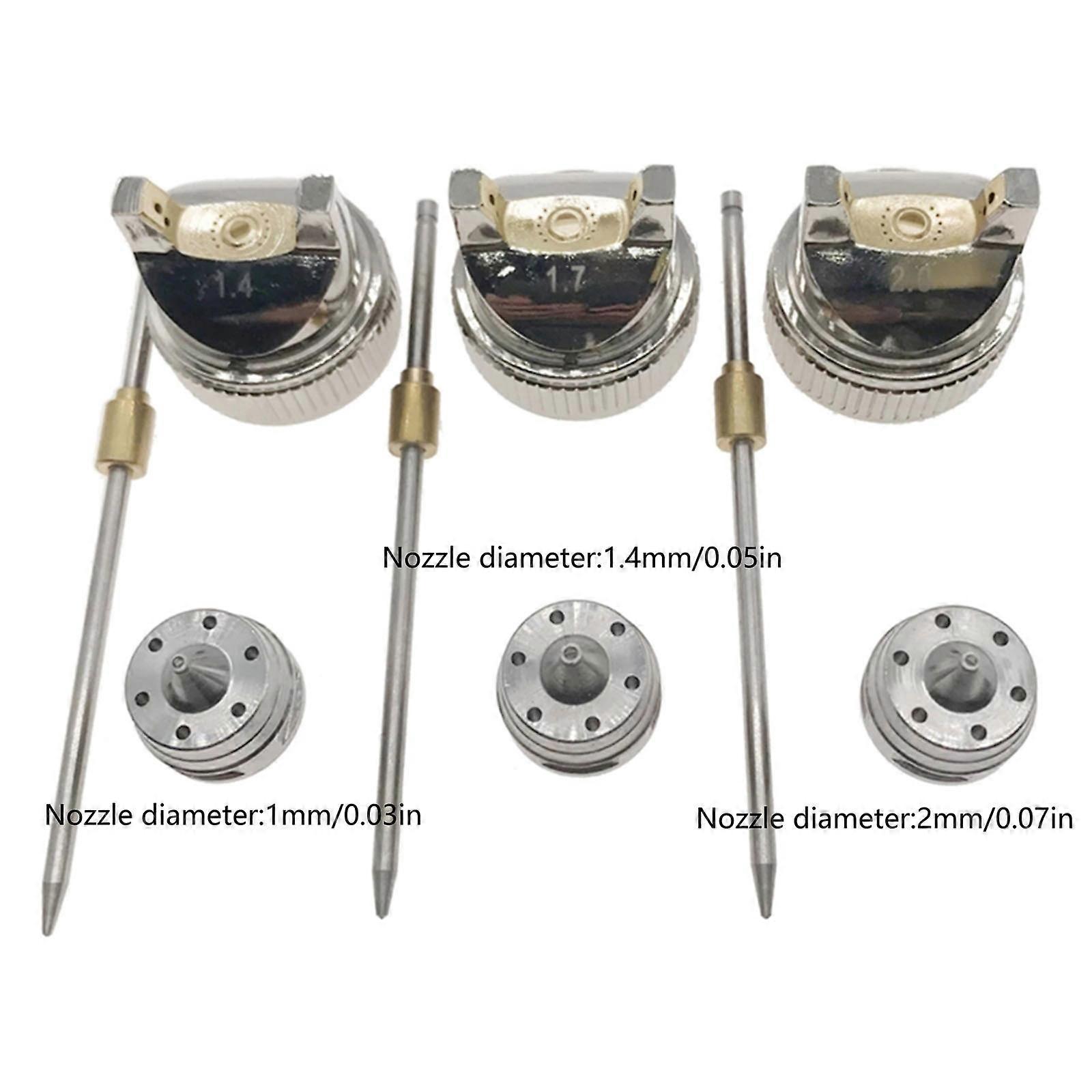 Gravity Spray Gun Spray Equipment Air Paint Kit with 1.4/1.7/2mm Nozzle Set Nozzle Replace Pneumatic Manual Spray Paint