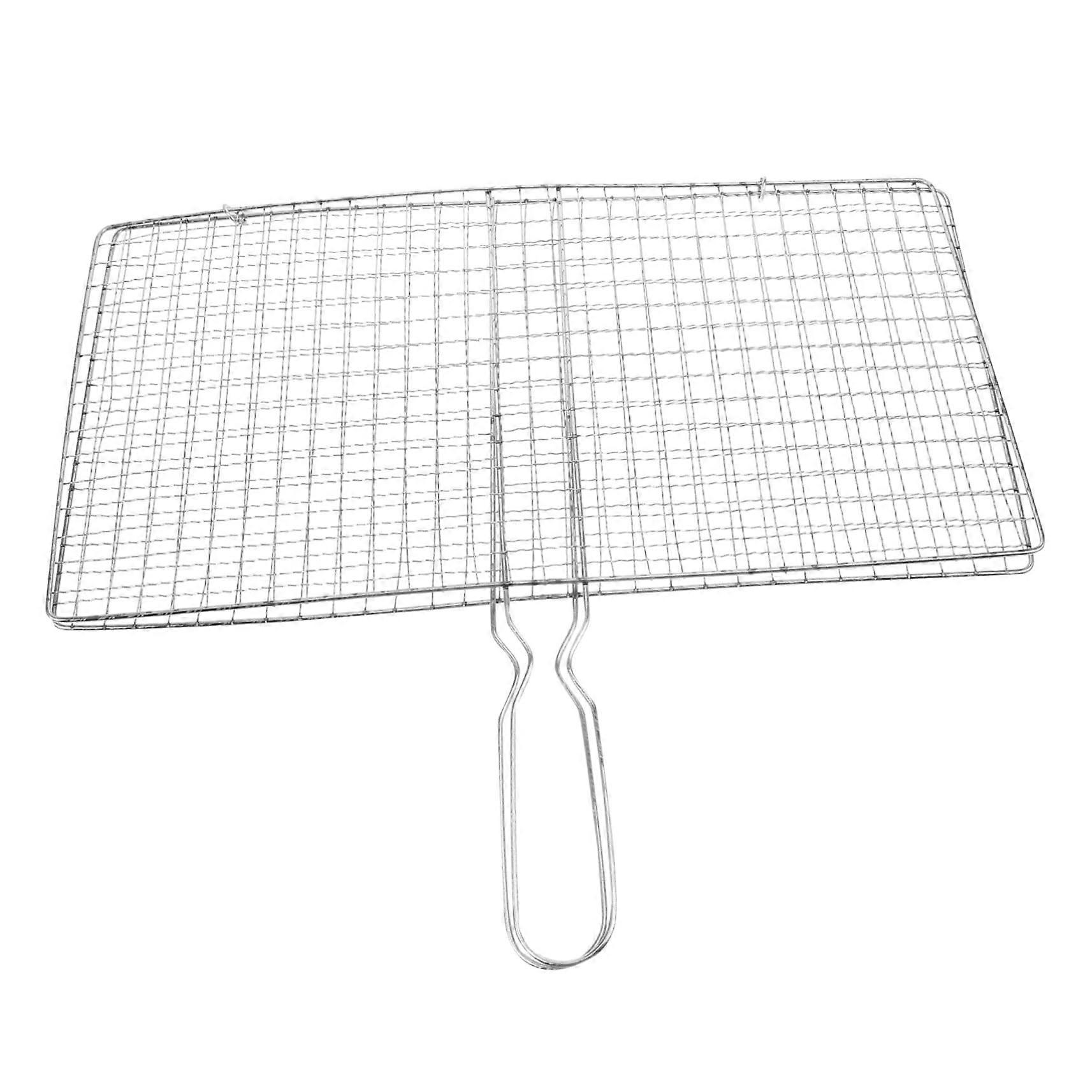 Grill net, frame, portable, vegetable grill basket, cage, grill baskets, fish grill grid, stainless steel