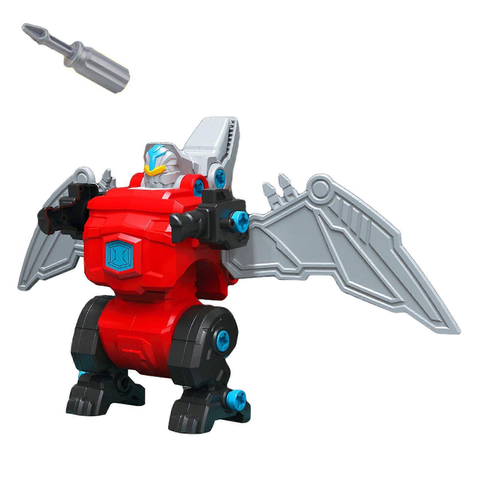 4in1 Assembly Brick Dinosaur Screw Diy Construction Set Building Block Tyrannosaurus Robot Model Screwdriver Toy
