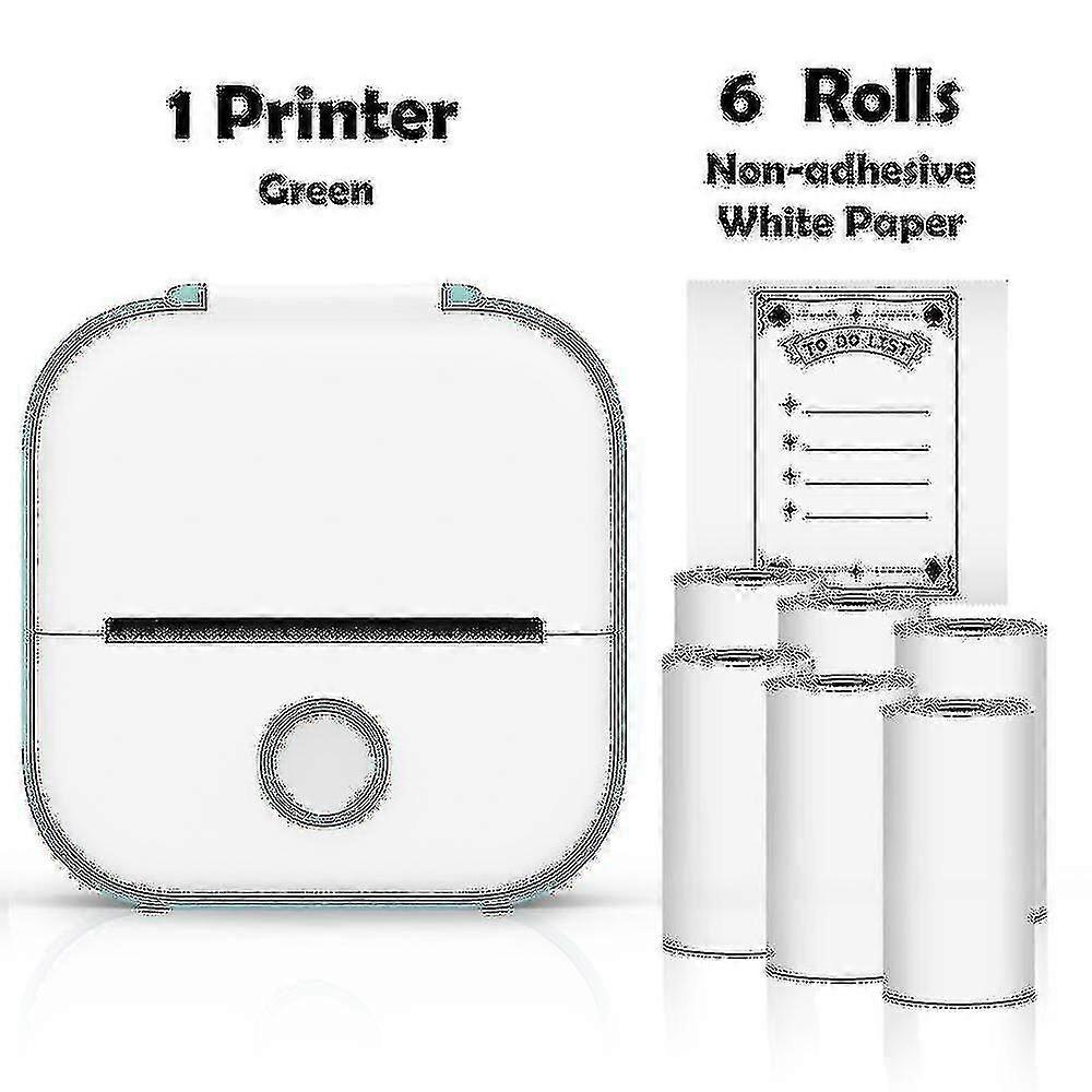 Portable Wireless Thermal Printer for Self-Adhesive Sticker Labels, Inkless Pocket Mini Printing Device
