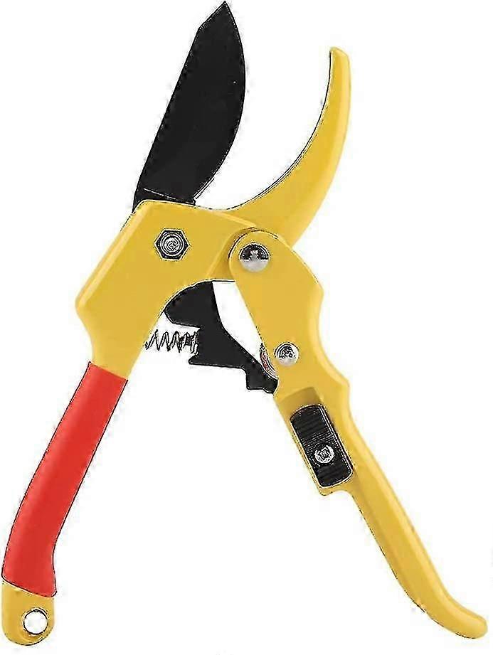 Garden Scissors Labor Saving Scissors Fruit Scissors Bonsai Grafting Tree Gardening Pruner Tool(yellow)