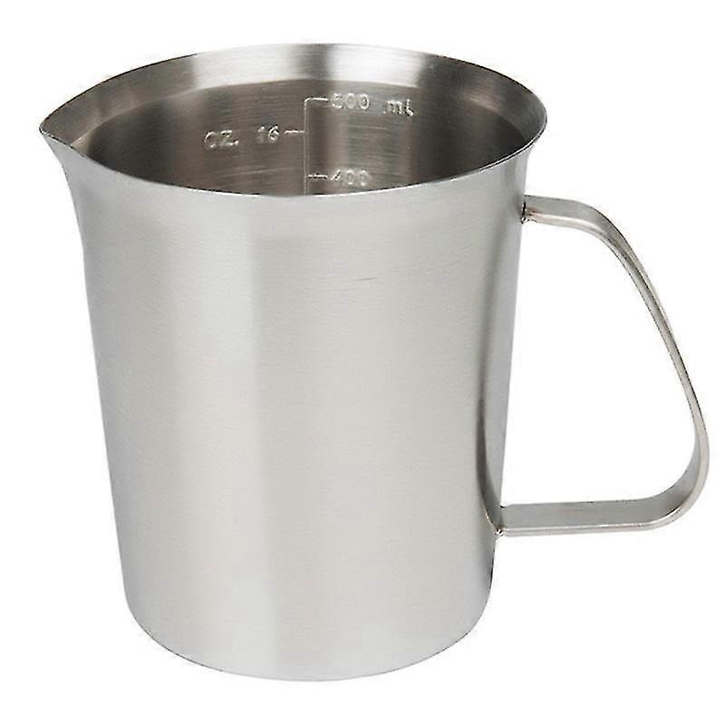 Stainless Steel 18/10 Measuring Cup Frothing Pitcher With Markings, Ideal for Frothing Milk for Coffee and Beverages