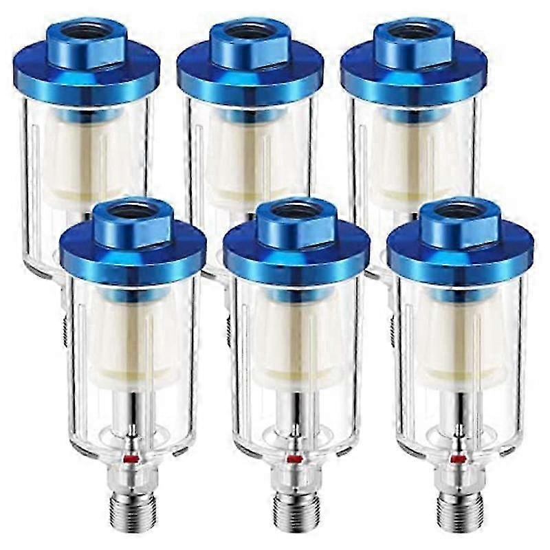 6Pcs 1/4" NPT Air Compressor Moisture Filter Water Oil Separator