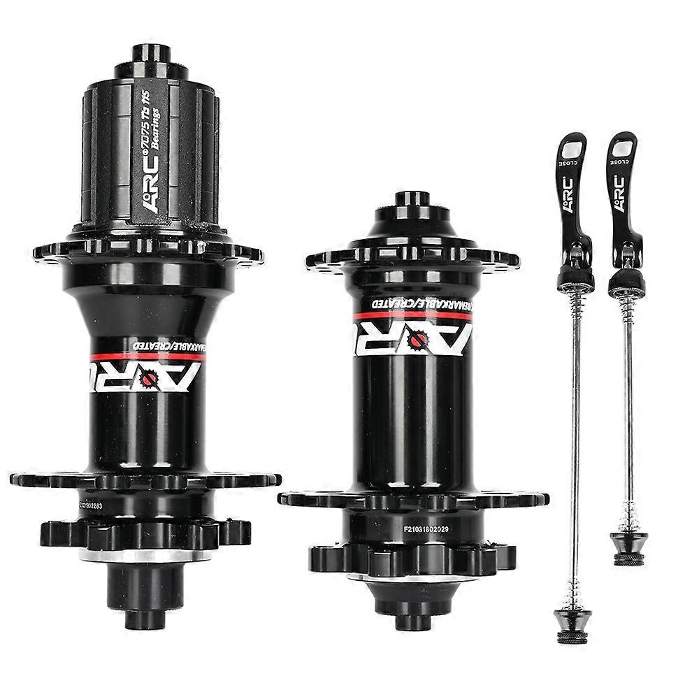 1 Pair MTB Bike Hub Front Rear HG 8-11 Speed 4 Claws 32 Holes Disc Brake Hubs with Quick Release Lever