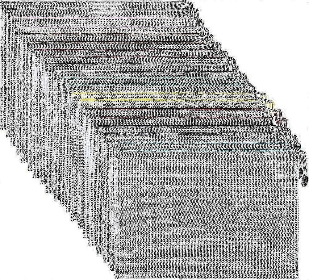 Ipow Zipper Mesh 30-Pack A4 Document Pocket Set