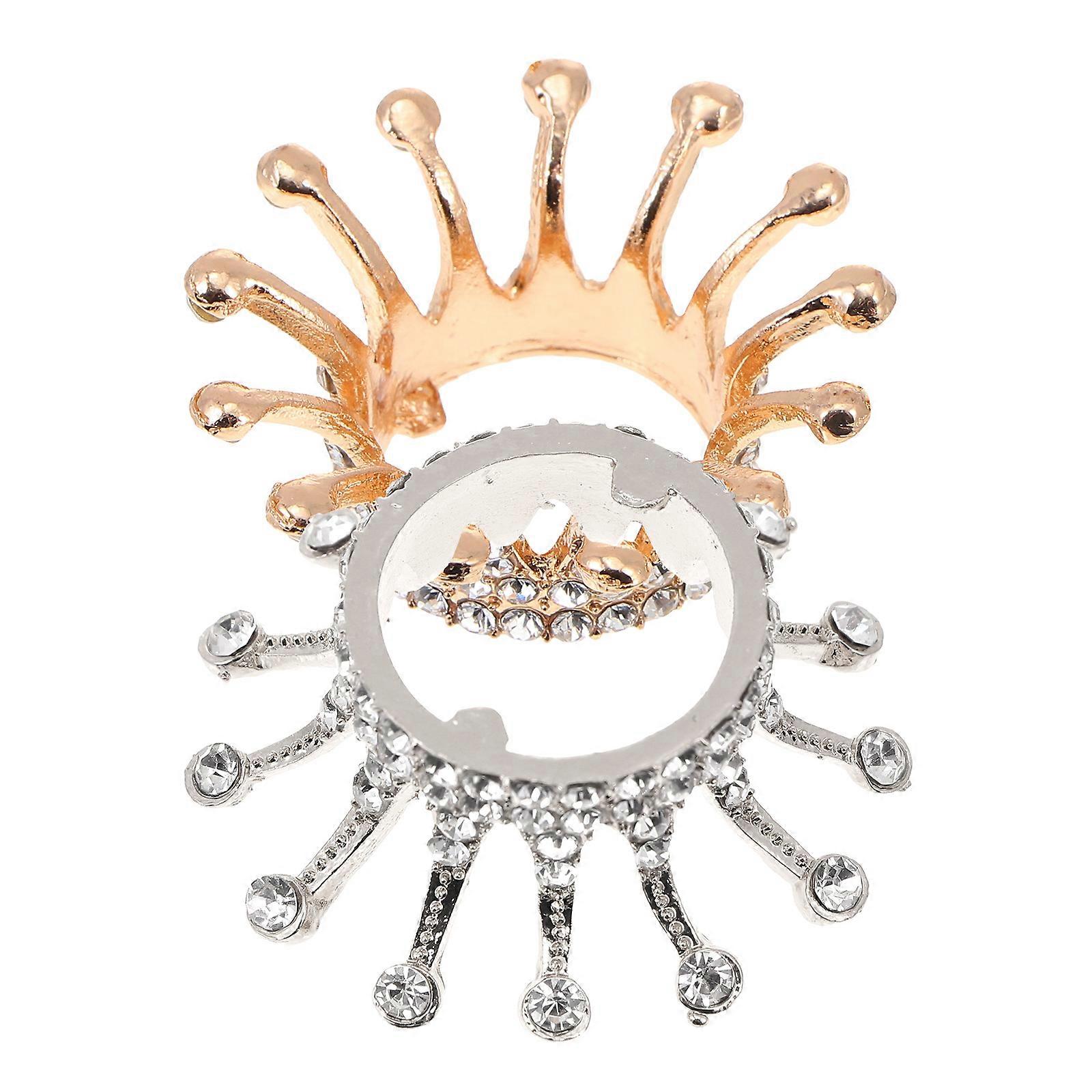 2Pcs Crystal Pen Holders for Nail Art Storage Made of Alloy in Assorted Color Keeps Desk Clean