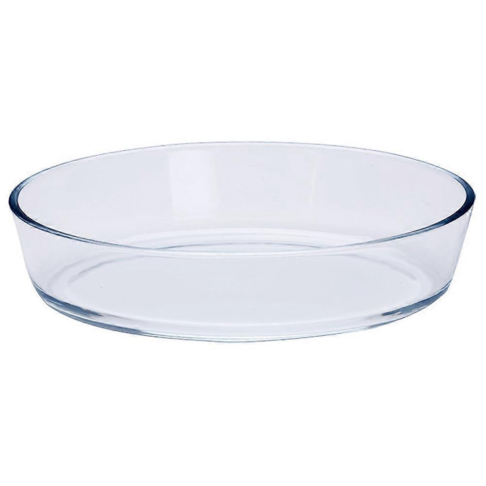 Plaque de cuisson ovale en verre borosilicaté Plaque de four à micro-ondes résistante à la chaleur pour la cuisson de la pizza