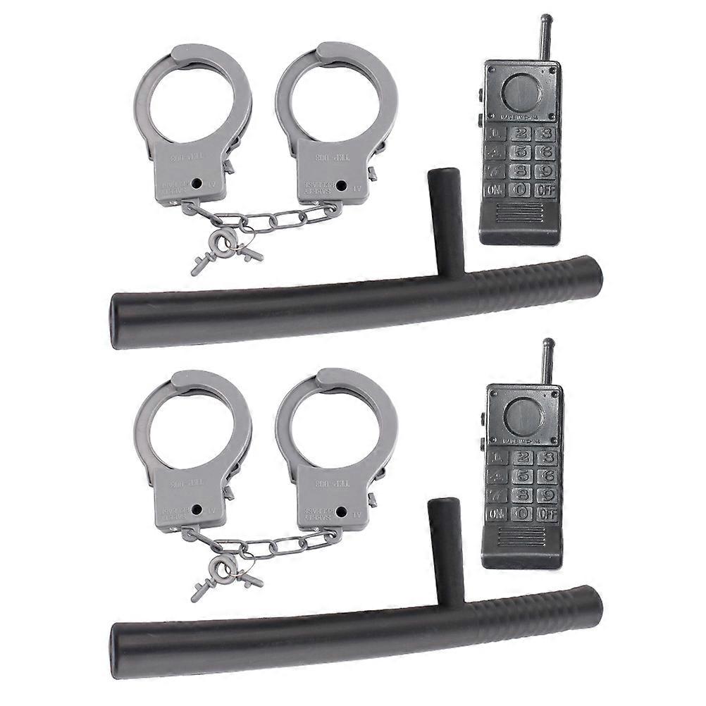 Creative Kids cosplay Kit, Realistic Handcuffs and Phone for Imaginative Play
