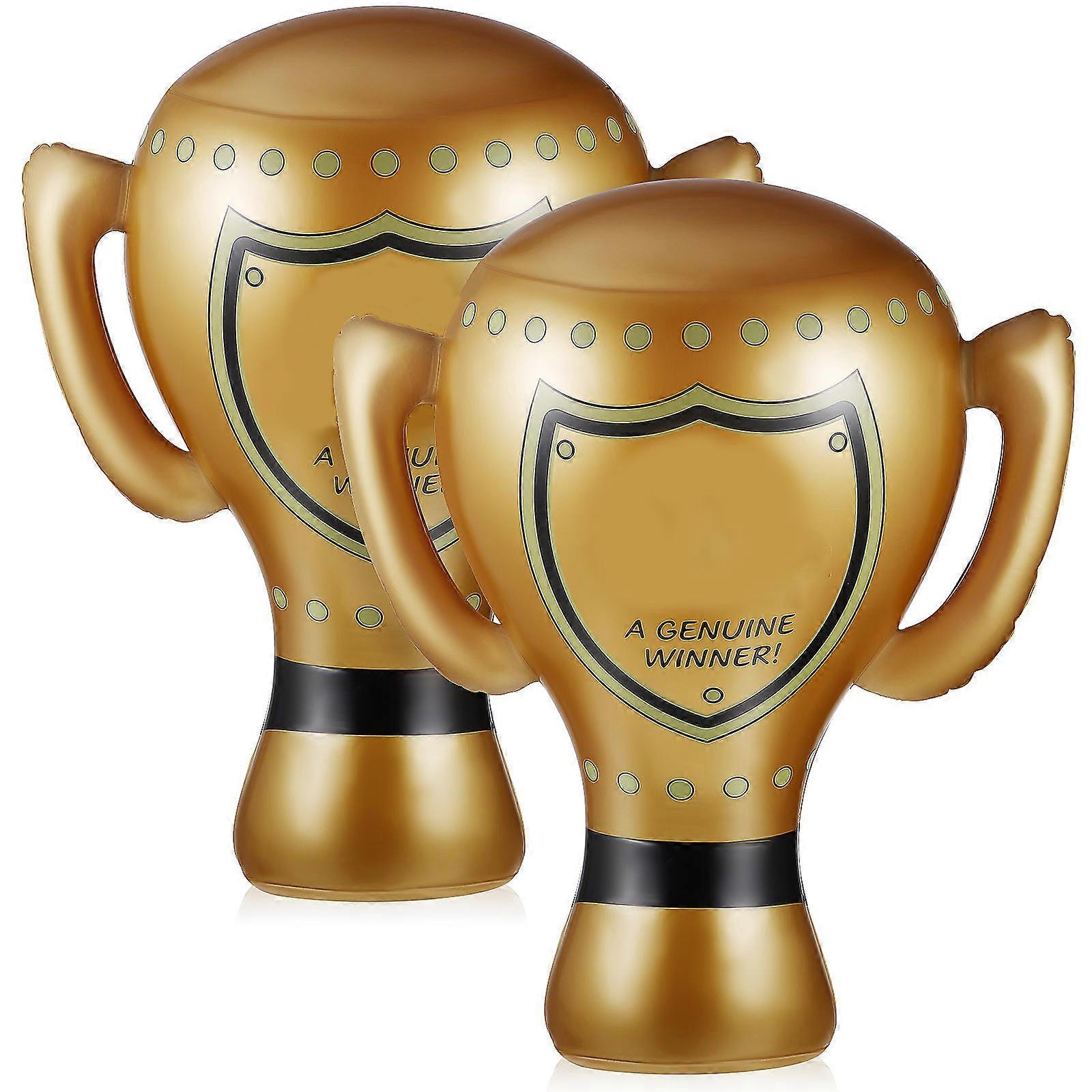 Inflatable Trophy Cup Models 2pcs Sports Award Props for Competitions, Parties & Events Lightweight & Easy to Inflate for Winners & Photo Sessions
