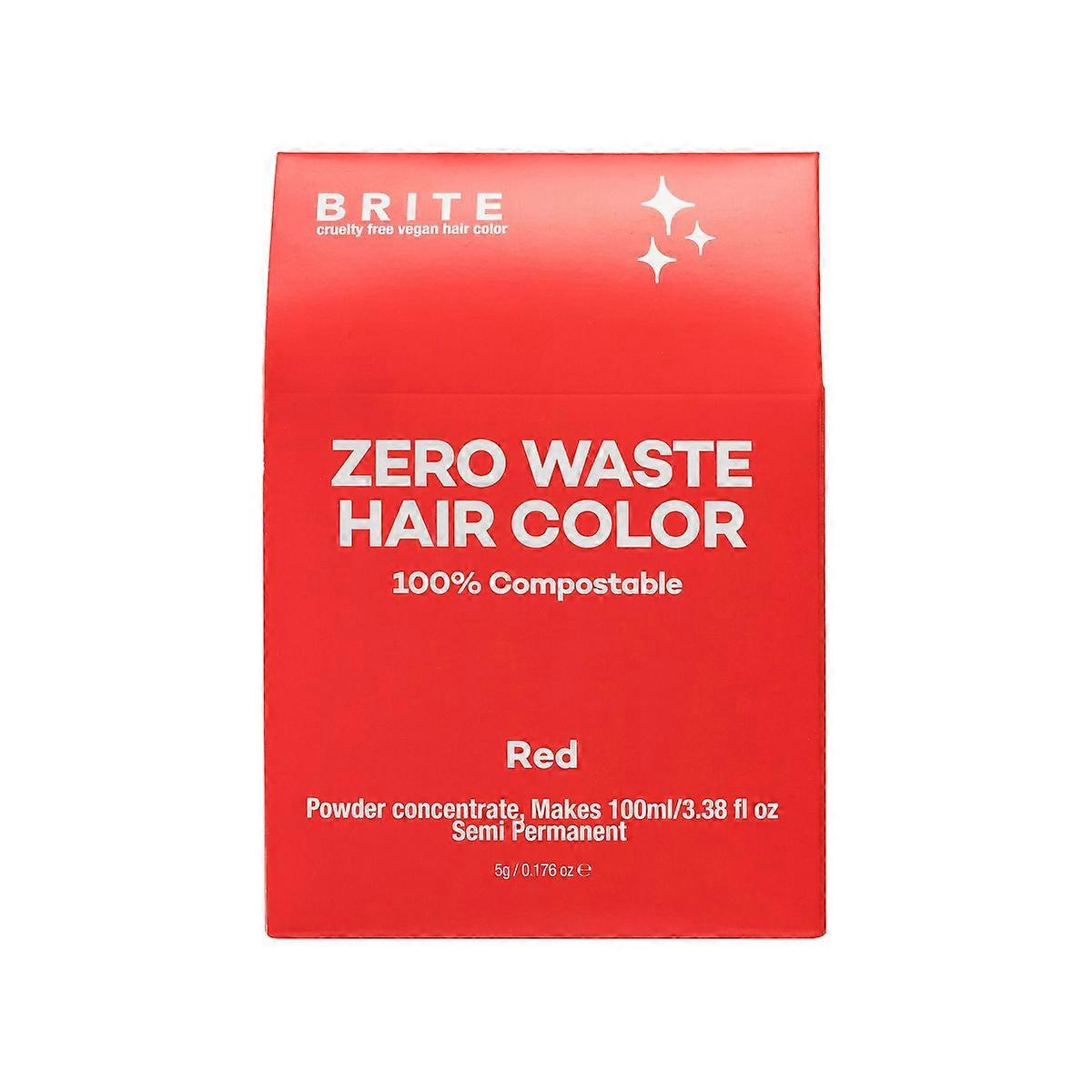 Brite Instant Color Zero Waste Temporary Hair Color, Red - 0.176oz