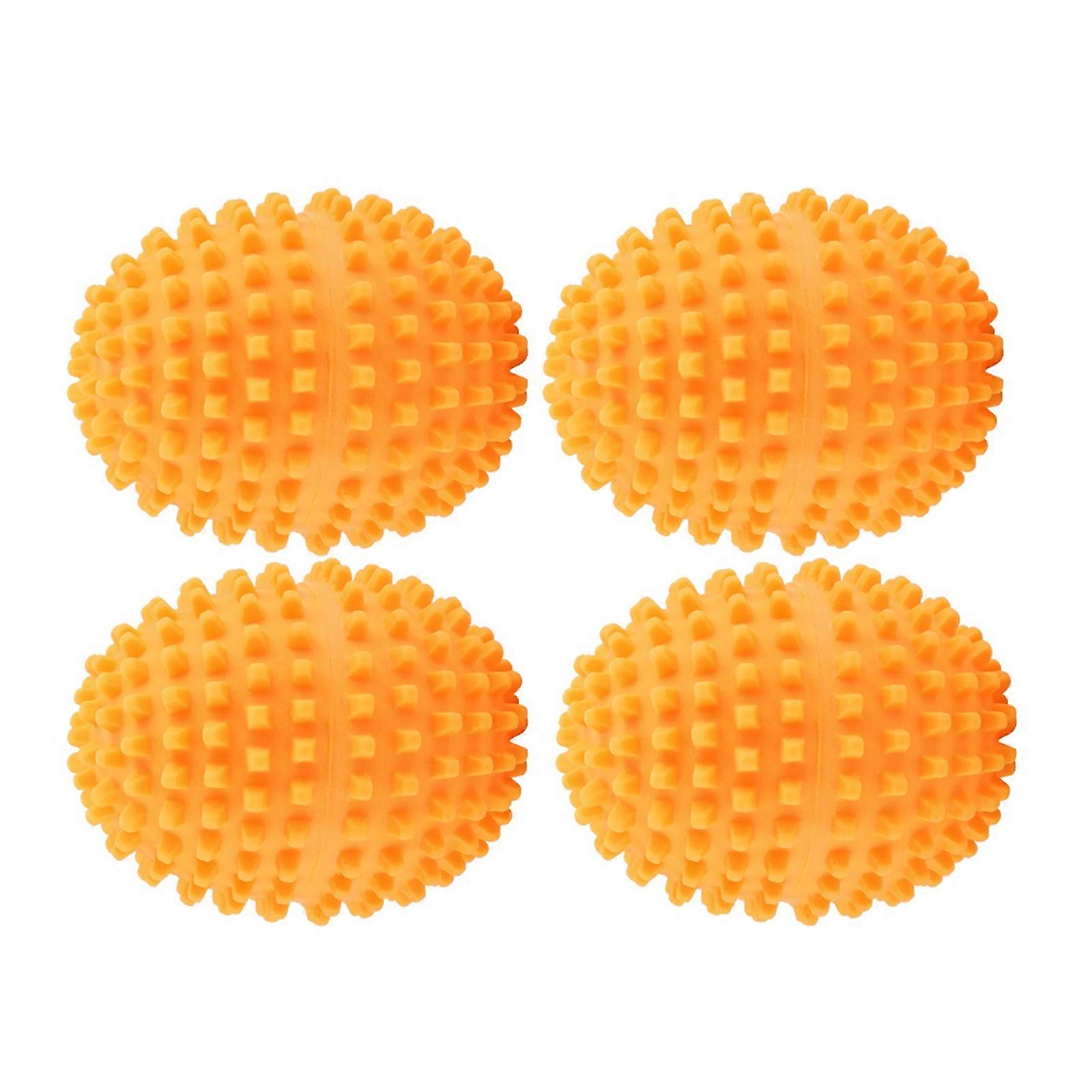 4 Pack Orange Reusable Dryer Balls for Home Clothes