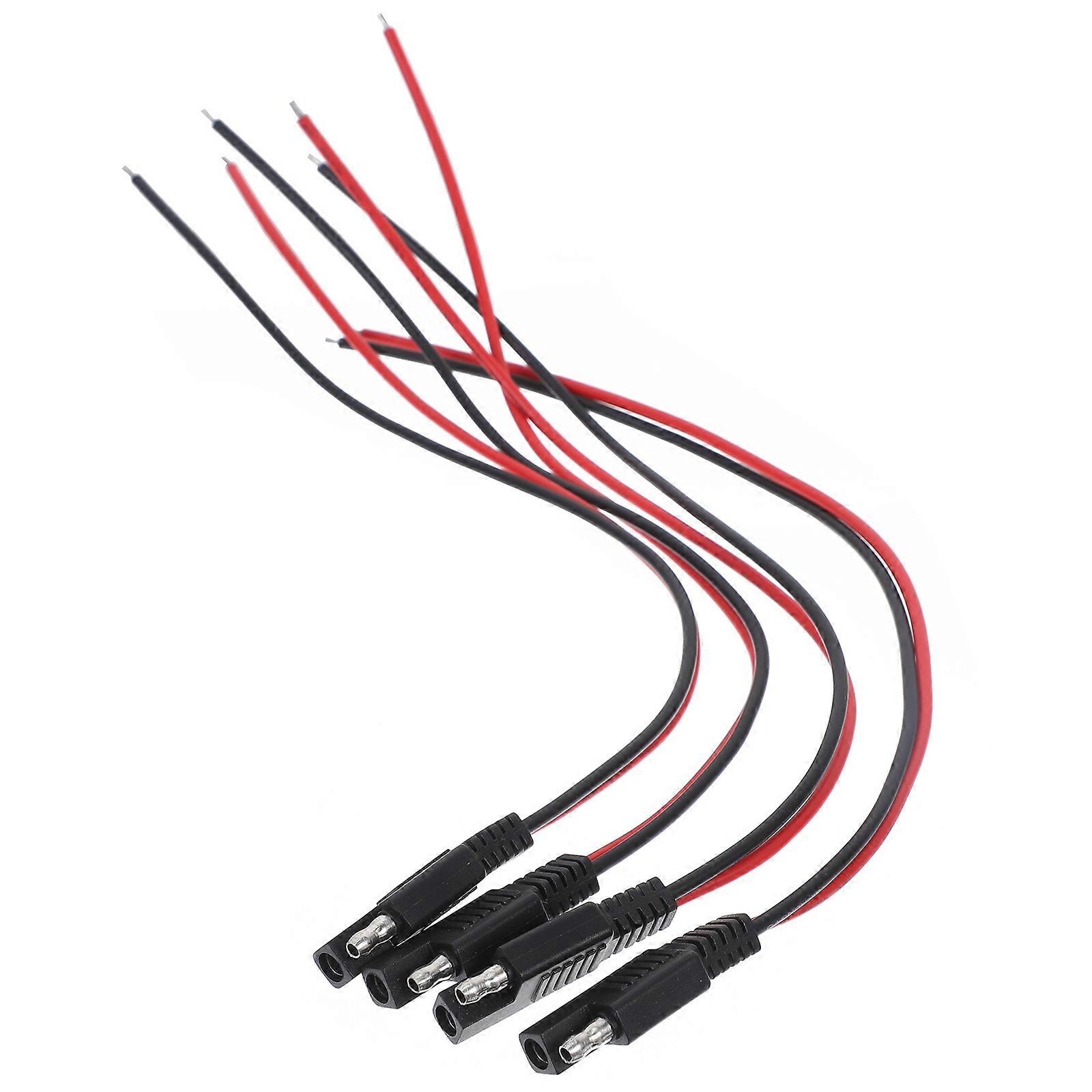 4PCS SAE Extension Cable for Solar Panels Quick Disconnect Connector High Temperature Resistant Automotive Easy Install Reliable