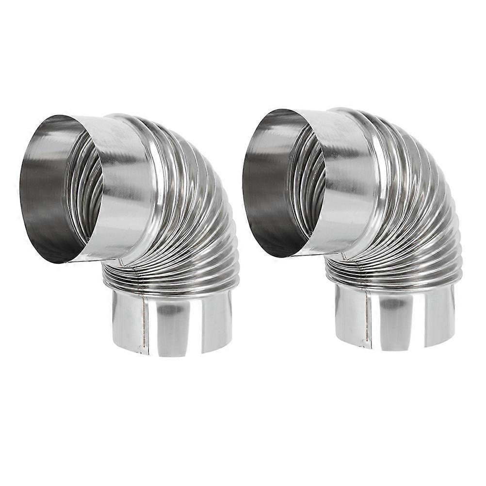 Stainless Steel Tent Stove Pipe Kit with Elbow for Efficient Ventilation and Easy Installation for Home Use 90 Degree