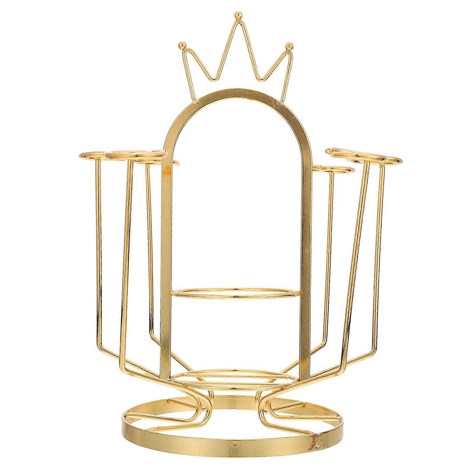 Golden Cup Draining Rack Space Saving Stylish Design for Kitchen Organization, Easy to Clean, Portable Use for Home and Office
