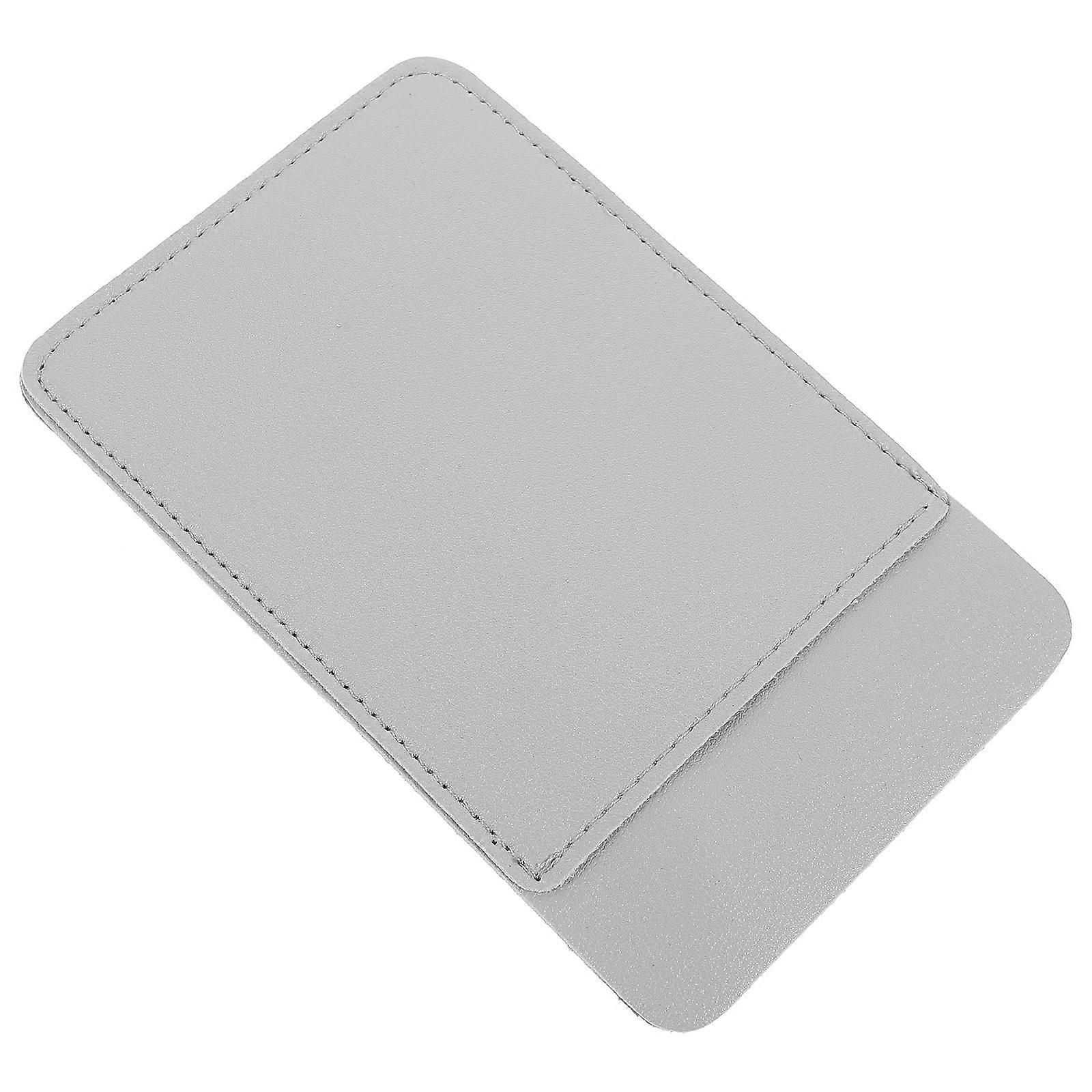 Pen Protective Bags Organizer Storage Pouch Rectangular Leather Light Grey 6.3 3.9 0.4in Nurse Work Study