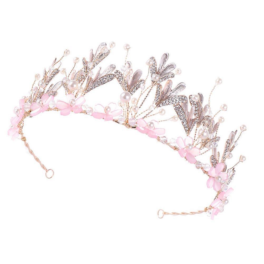 Here's a refined and engaging product description based on the details you provided:
**1pc Girl's Crown Flower Embellished Headdress for Parties,