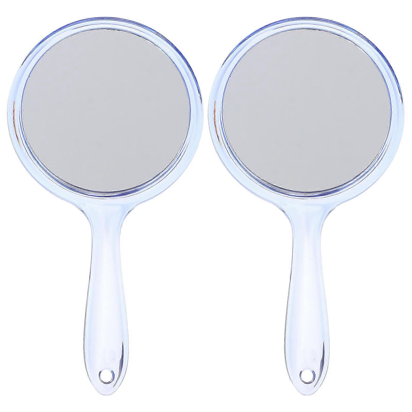 2pcs Magnifying Double Sided Handheld Makeup Vanity Mirrors