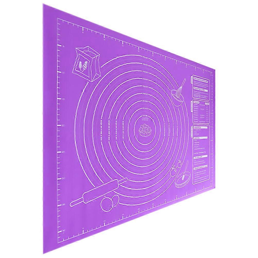 Nonstick Silicone Rolling Mat with Measurements, Thickened Skid Resistant Dough Kneading Pad for Baking Macarons, Pizza & Bread, Reusable Food Grade
