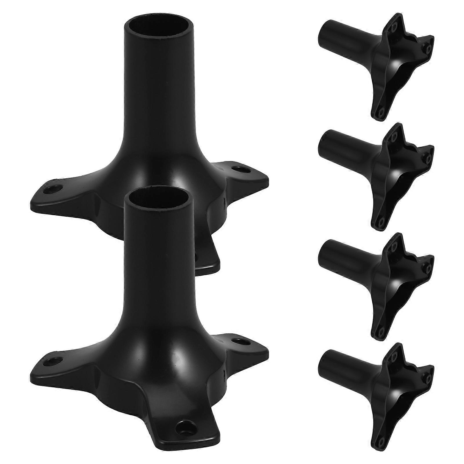 Garden Light Base Replacement Outdoor Lighting Triangular Base Black 7.50X2.50X2.10CM Support 6Pcs