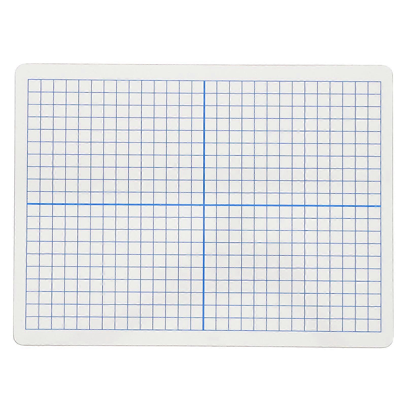 Number Line Dry Erase Board Double-Sided Erase Board Travel Rectangle Shape Grid Lines 1Set