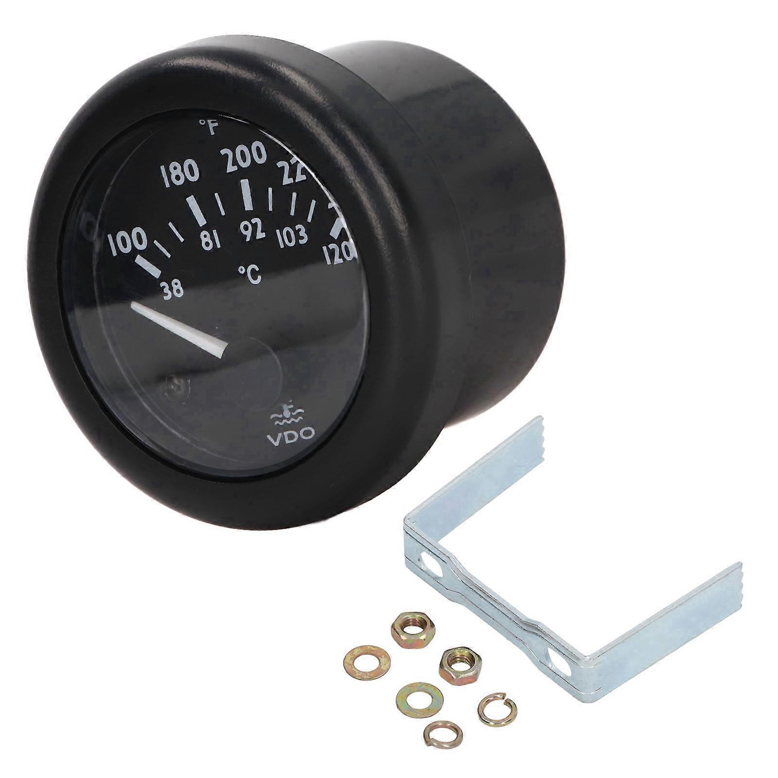 Electromagnetic water temperature gauge for generator, needle type 52 mm, 12 V
