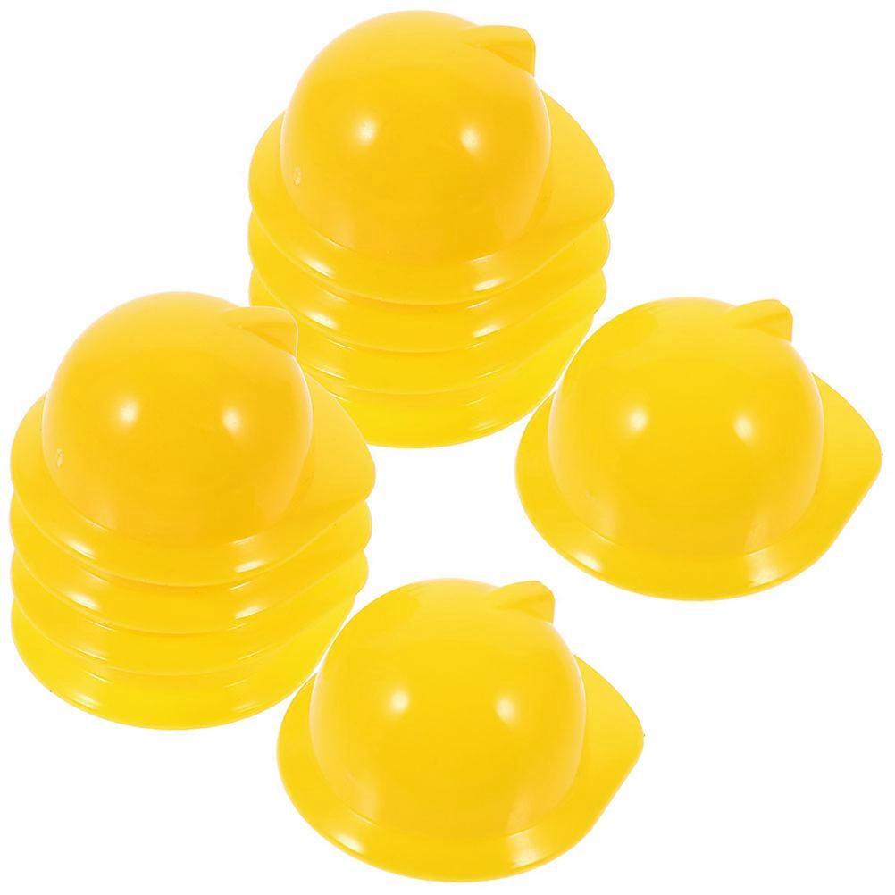 Plastic Dolls Hat Mini Construction Accessories Outdoor Activities Yellow 40Pcs