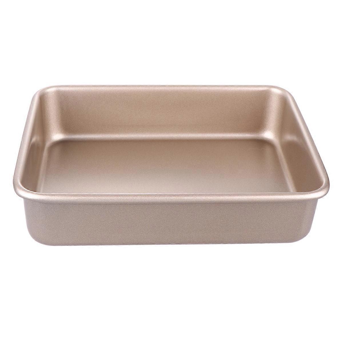 Non Stick Baking Trays For Oven Carbon Steel Baking Plate Tray Golden Color L Size Resistant to High Temperature 1Pc