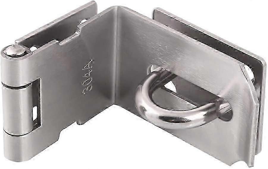 Door Hasp Latch 90 Degree, Stainless Steel Safety Right Angle Padlock Hasp Locking Latch Security Door Clasp Hasp Lock Latch For Push/sliding/barn Doo
