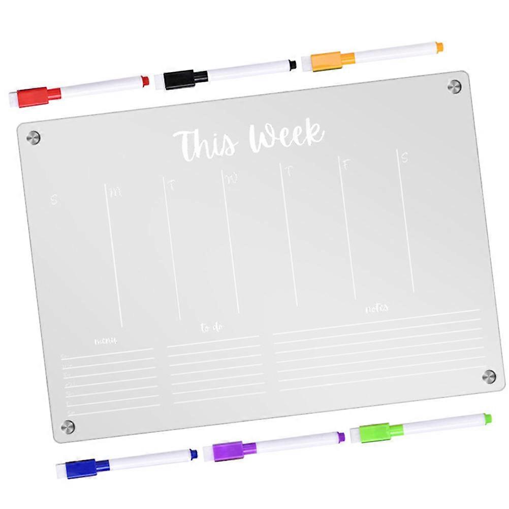 Message Board Acrylique Mémo Board Usage Domestique Transparent 42x29.7cm Écriture effaçable 1 Set