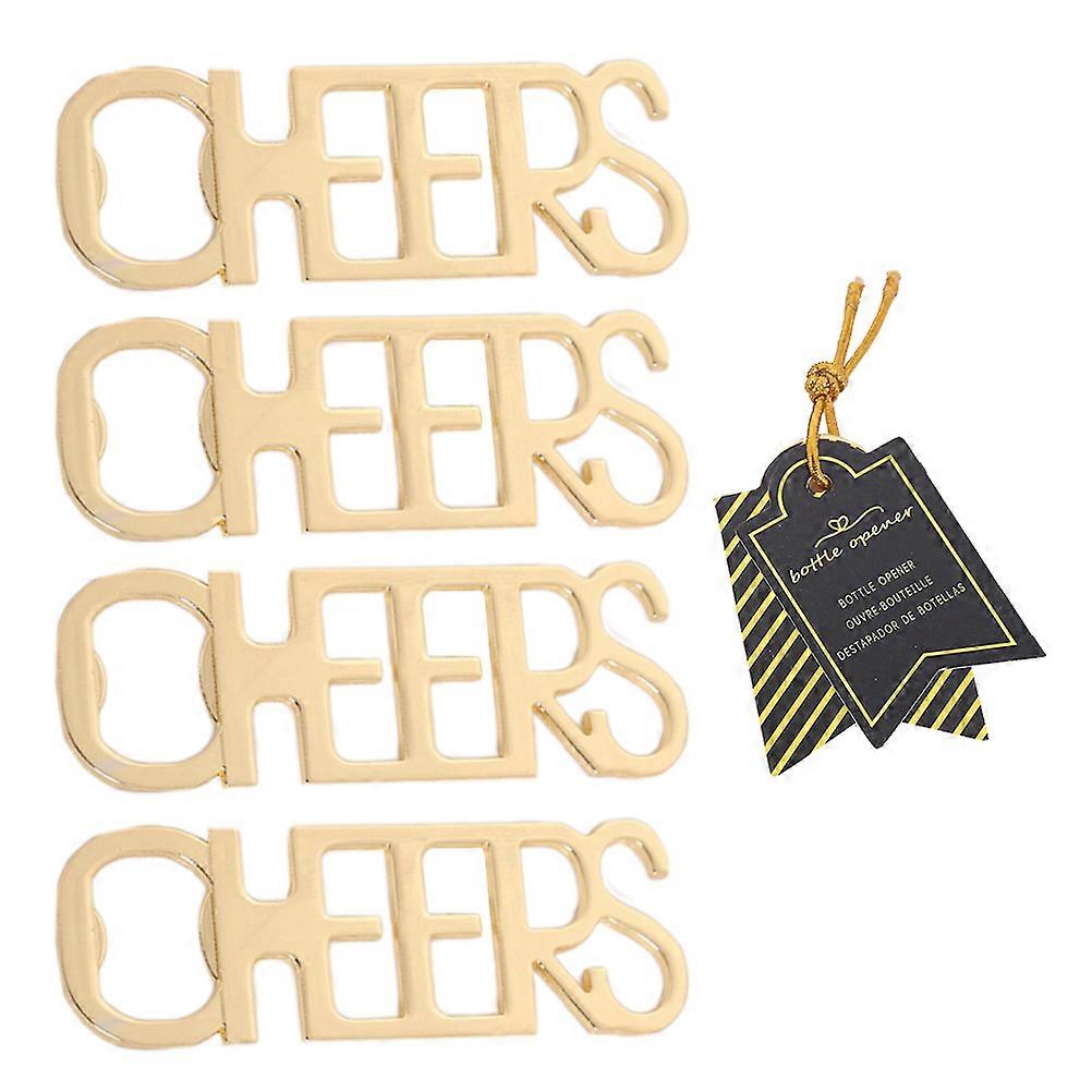 Creative Wedding Portable Lifter Golden Letter Shaped Bottle 4Pcs Party Supply