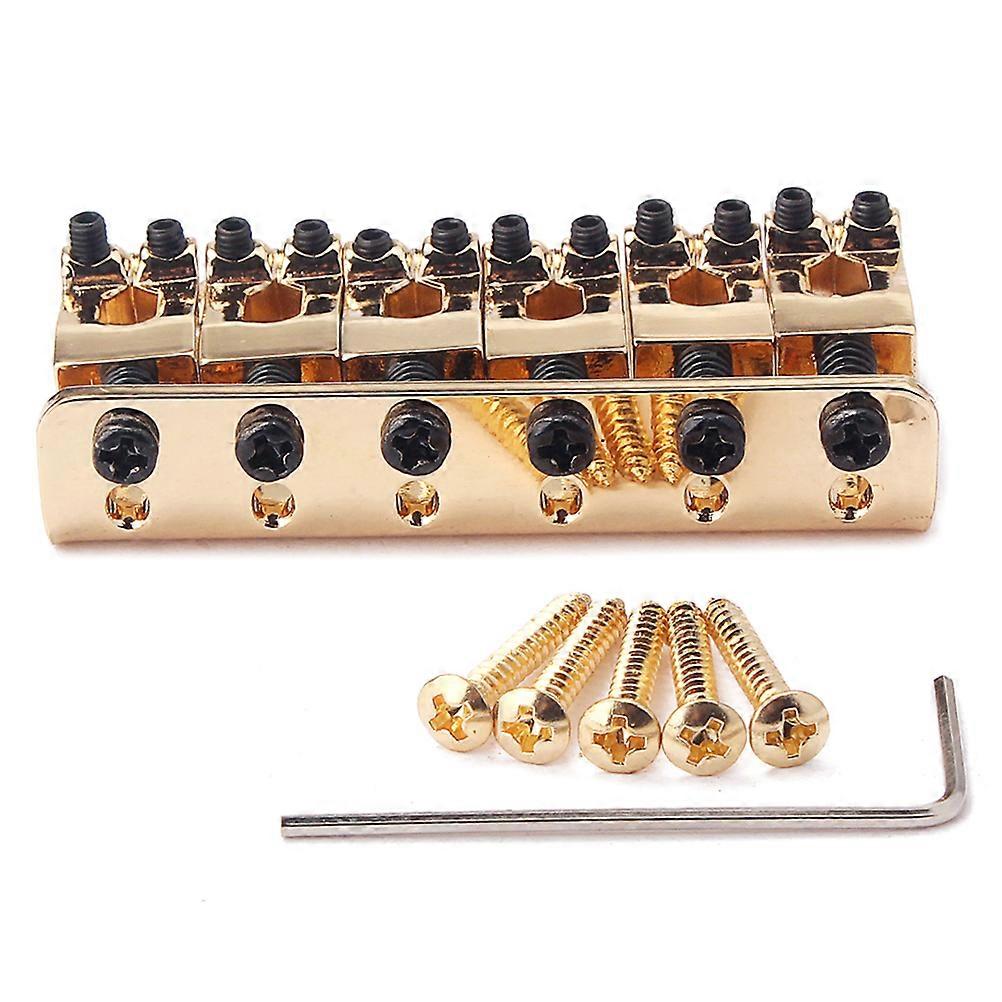 Guitar Accessories Guitar Parts Top Load Strings Golden Color 65mm Fixed Hardtail 1Set